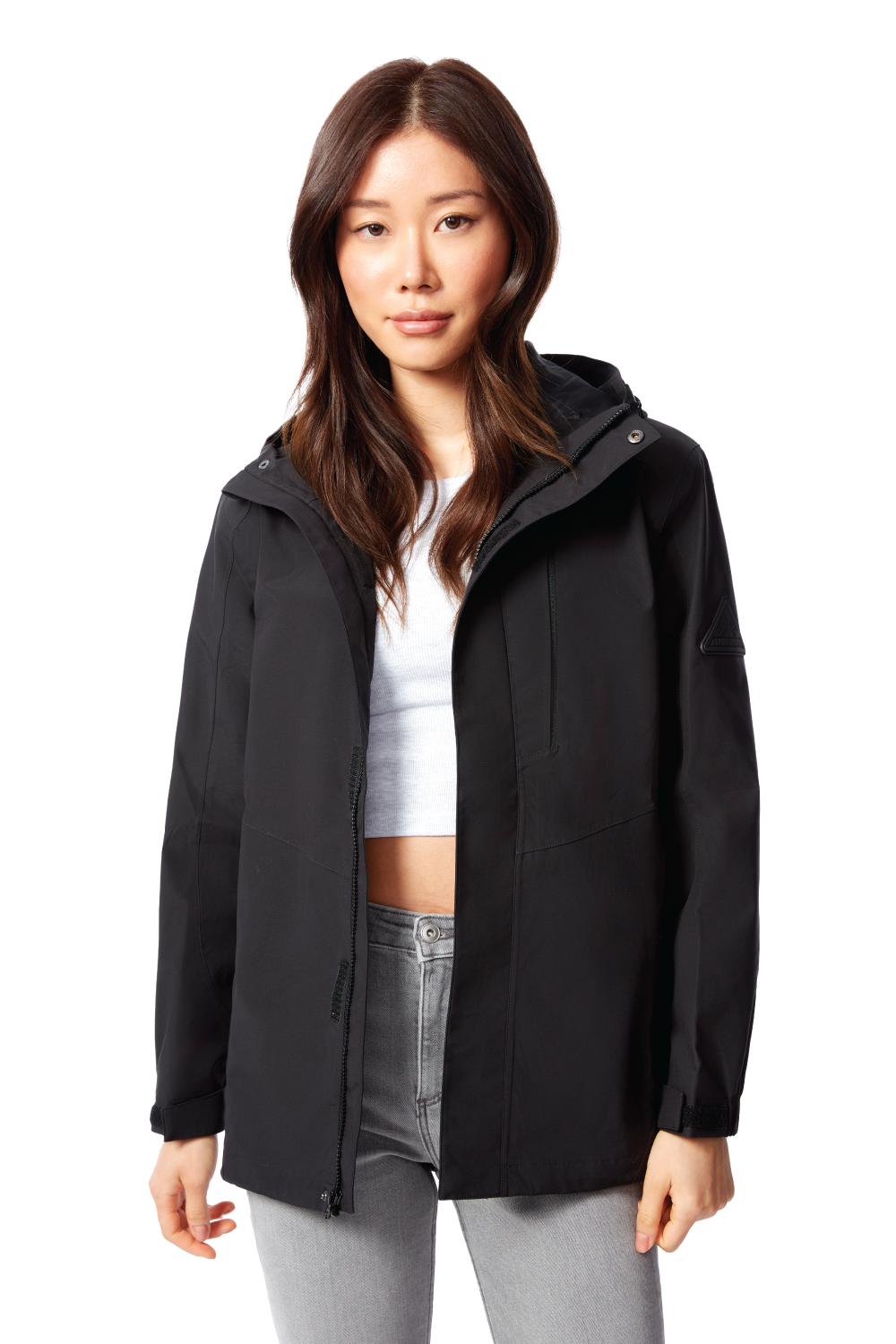 TAHSIS | VESTE DE PLUIE IMPERMÉABLE POUR FEMME, NOIRE