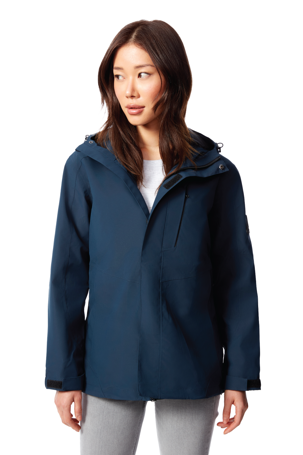 TAHSIS | WOMEN'S WATERPROOF RAIN JACKET, NAVY