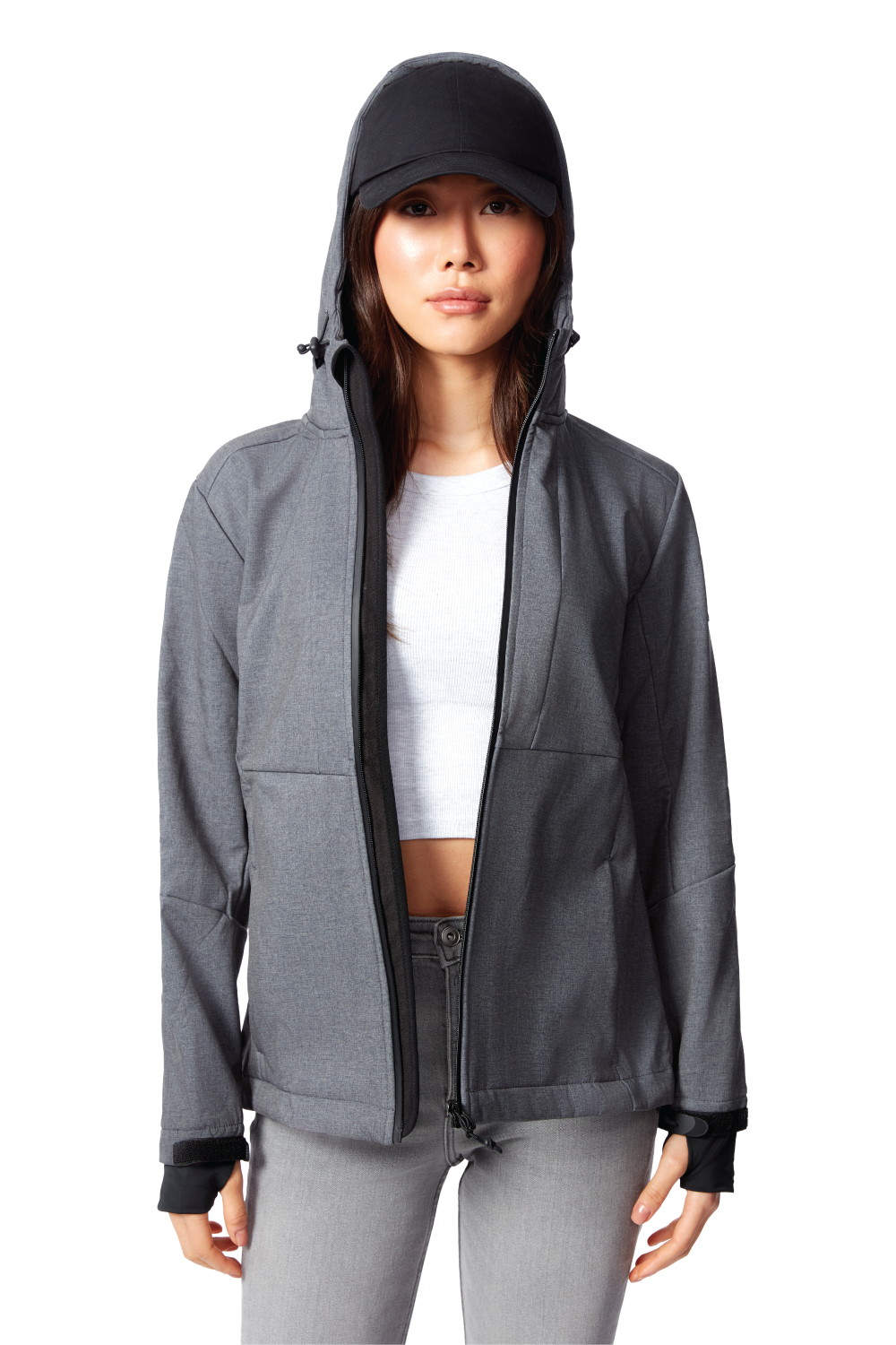 MACKENZIE | COUPE-VENT SOFTSHELL DOUBLÉ EN POLAIRE POUR FEMME, GRIS FONCÉ