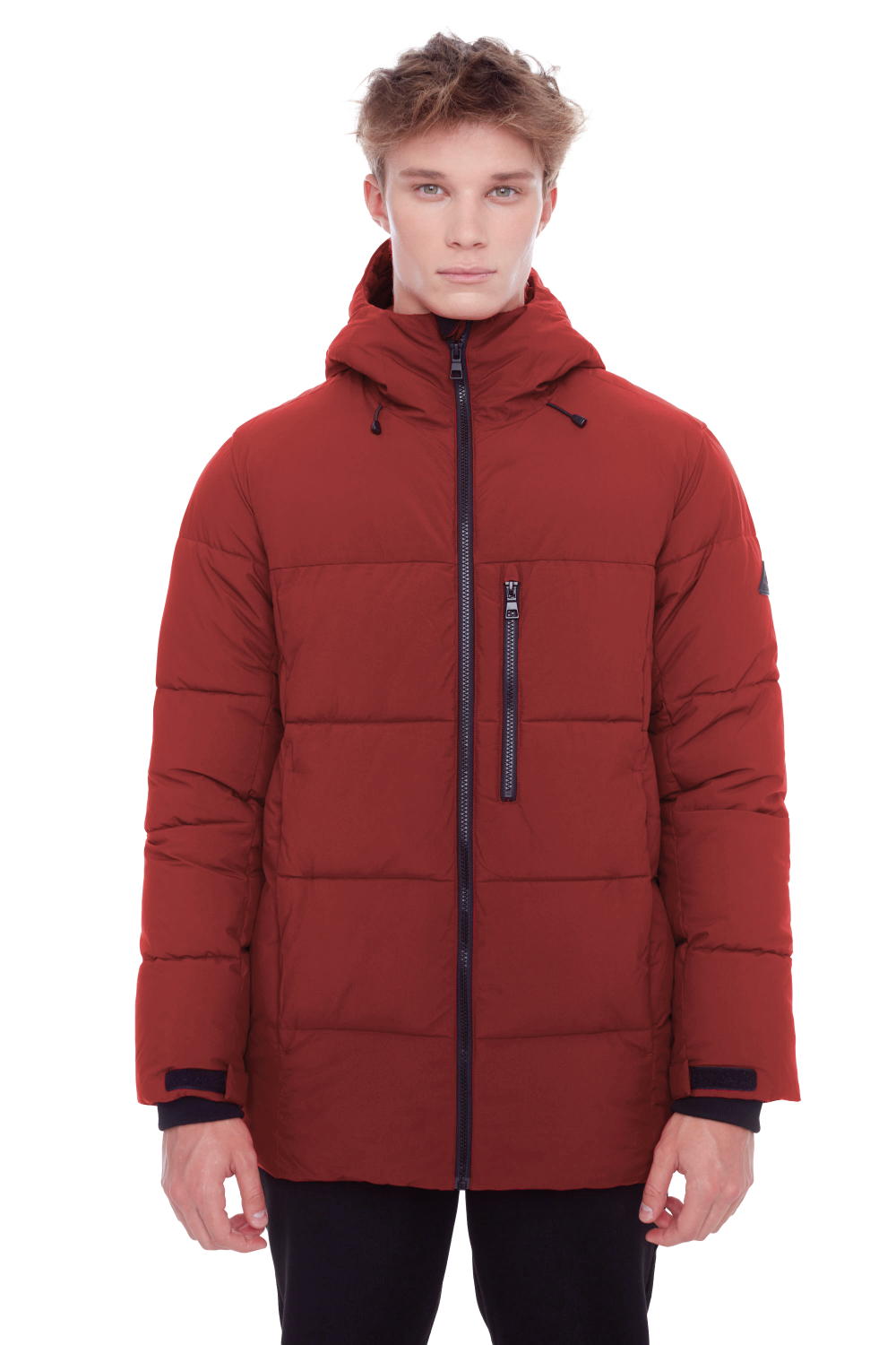 BANFF | DOUDOUNE MATELASSÉE EN DUVET VÉGAN (RECYCLÉE) DE POIDS MOYEN POUR HOMMES, ROUGE FONCÉ