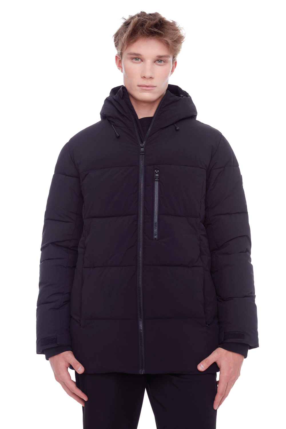 BANFF | DOUDOUNE MATELASSÉE EN DUVET VÉGAN (RECYCLÉE) DE POIDS MOYEN POUR HOMMES, NOIR