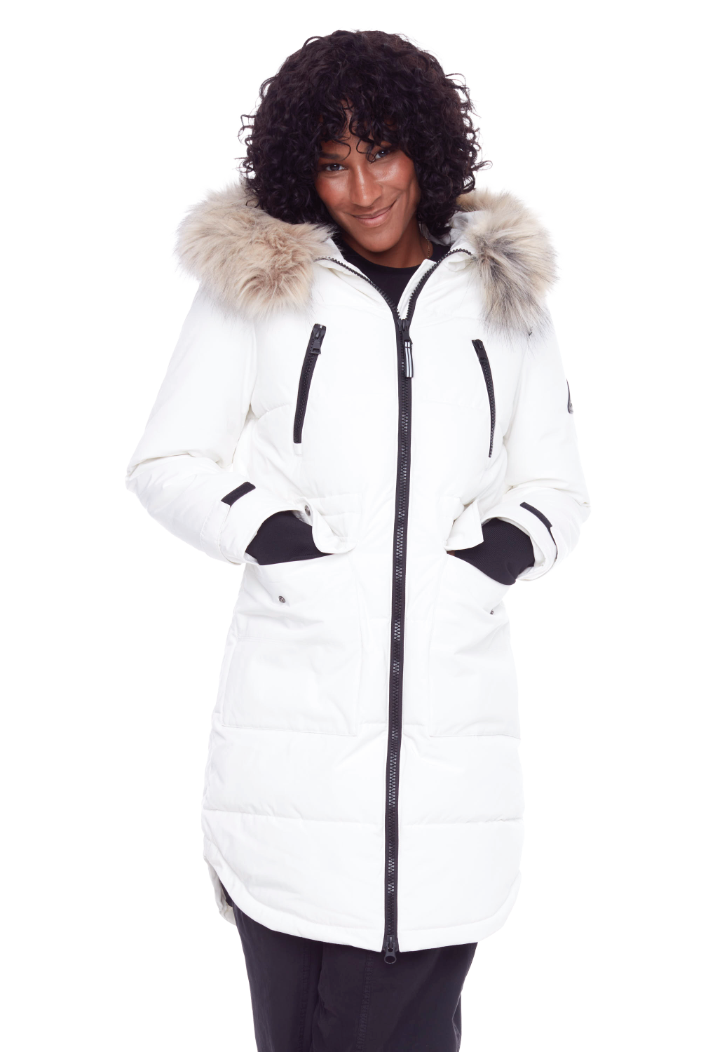 UKON | WOMEN'S VEGAN DOWN (RECYCLED) DRAWSTRING PARKA, CREAM