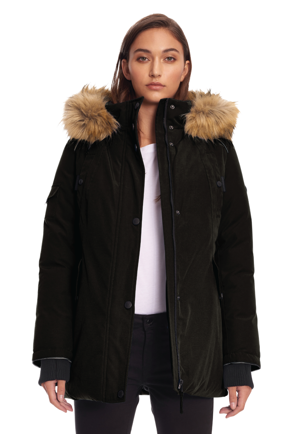 GLACIER | WOMEN'S VEGAN DOWN (RECYCLED) PARKA, BLACK
