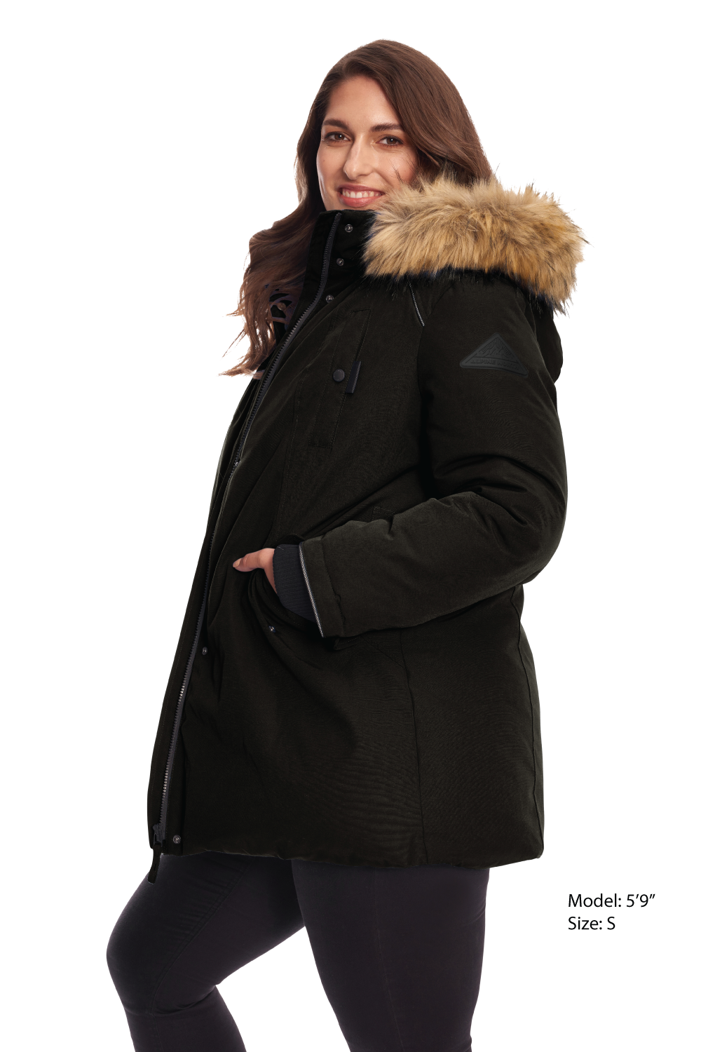 GLACIER PLUS | PARKA FEMME EN DUVET VÉGAN (RECYCLÉE), NOIR (TAILLE GRANDE)