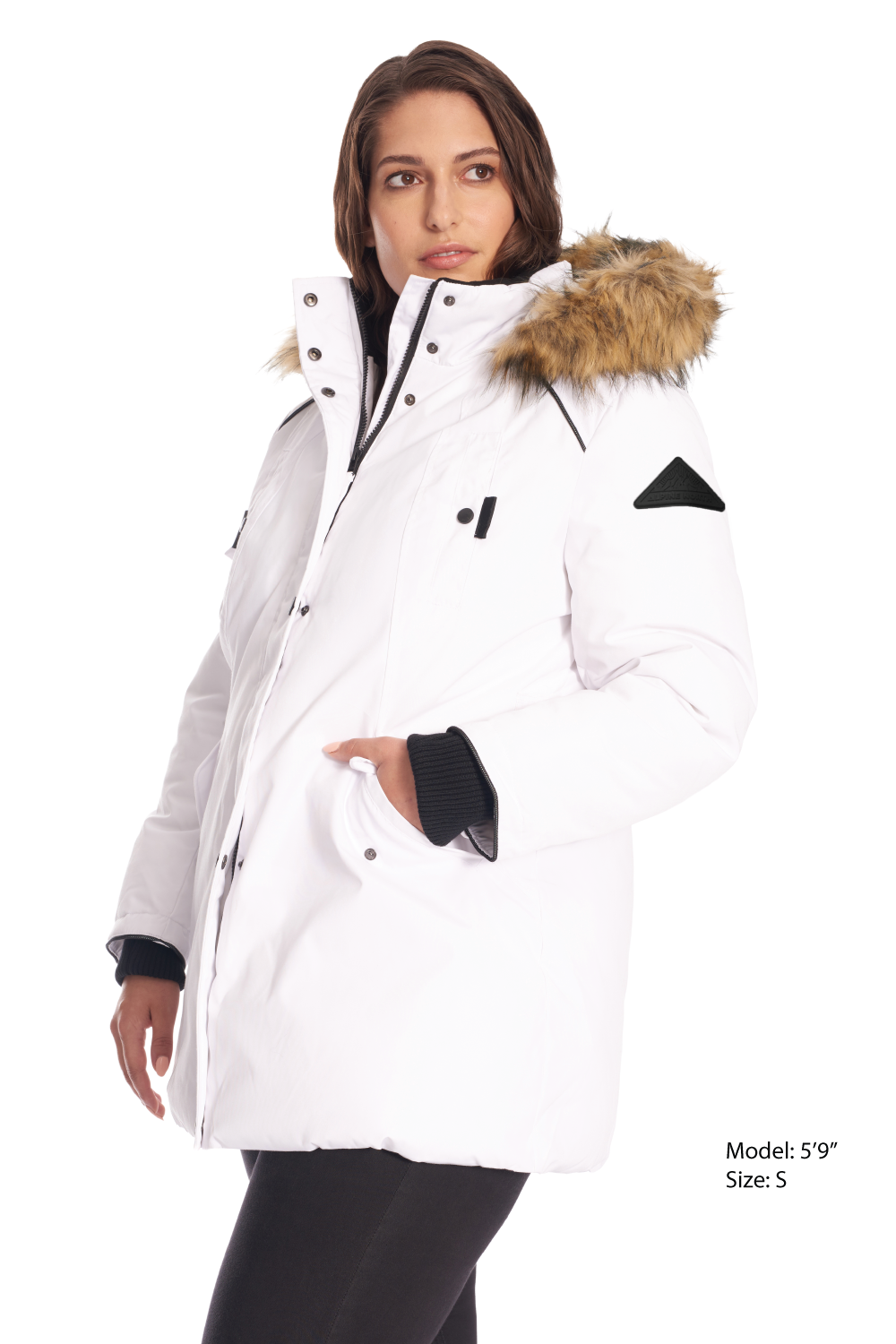 GLACIER PLUS | PARKA FEMME EN DUVET VÉGAN (RECYCLÉE), BLANC (TAILLE GRANDE)