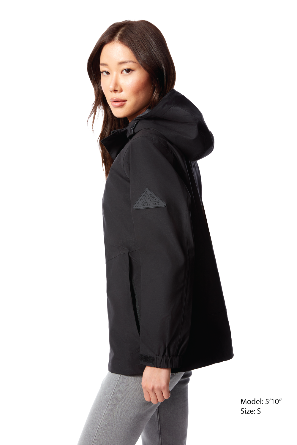 TAHSIS | VESTE DE PLUIE IMPERMÉABLE POUR FEMME, NOIRE
