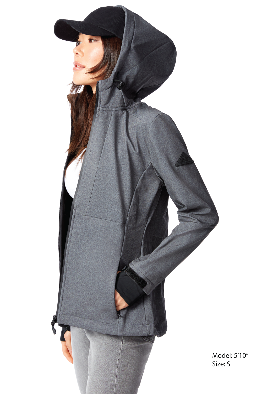 MACKENZIE | COUPE-VENT SOFTSHELL DOUBLÉ EN POLAIRE POUR FEMME, GRIS FONCÉ