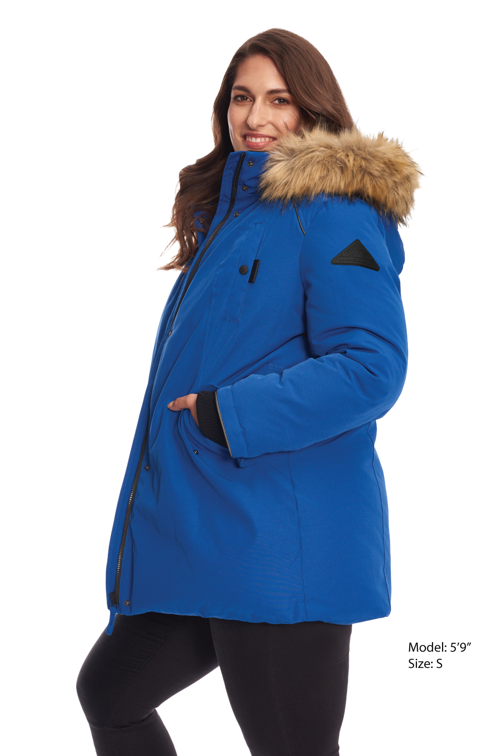 GLACIER PLUS | PARKA FEMME EN DUVET VÉGAN (RECYCLÉE), COBALT (TAILLE GRANDE)