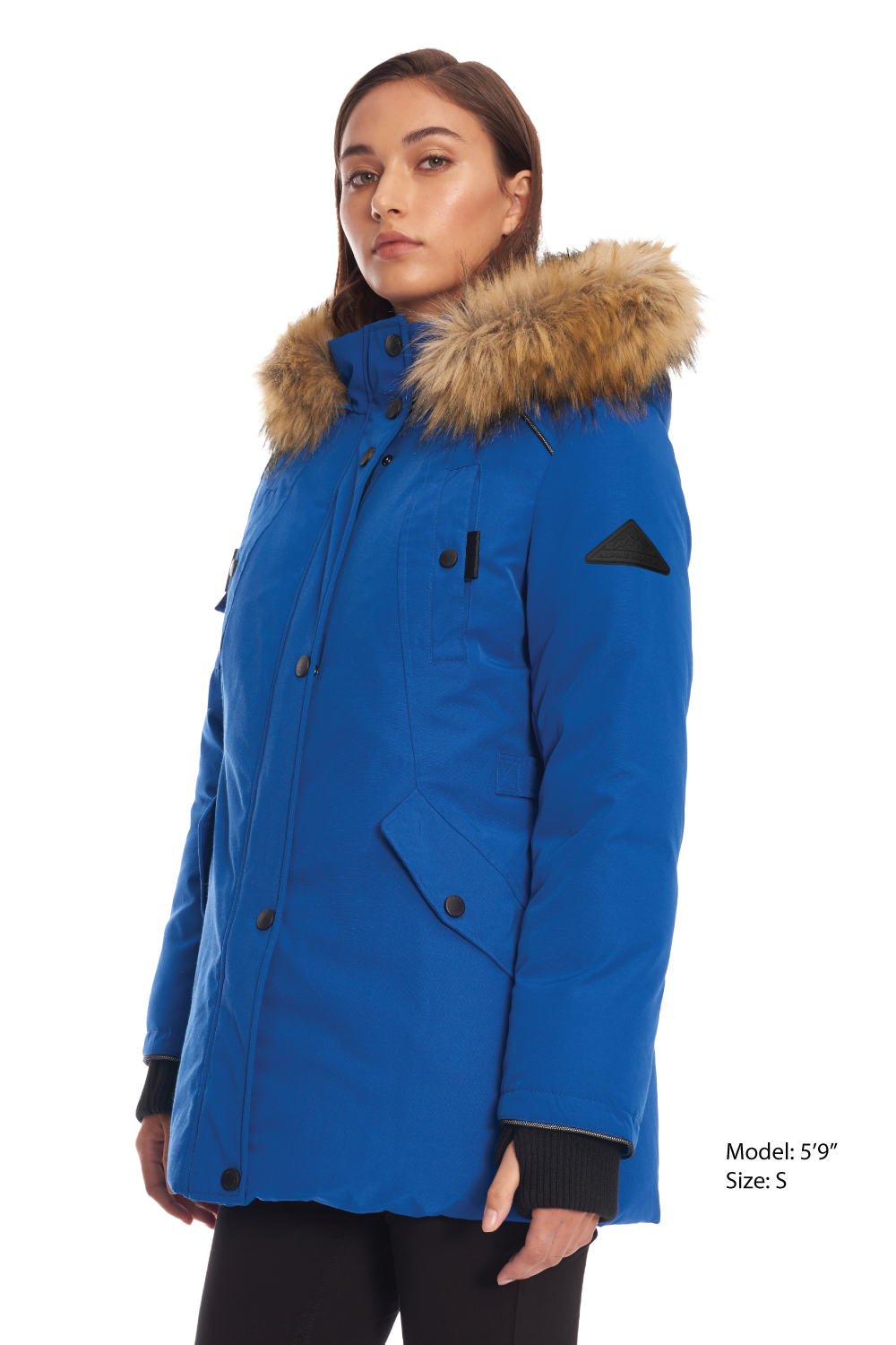 GLACIER | PARKA EN DUVET VÉGAN (RECYCLÉE) POUR FEMME, COBALT