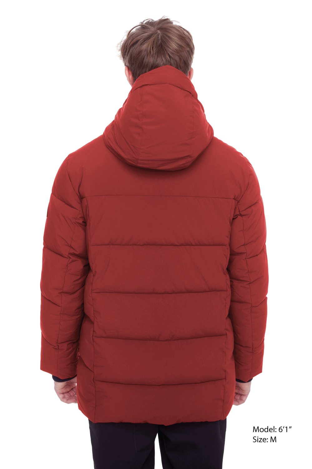 BANFF | DOUDOUNE MATELASSÉE EN DUVET VÉGAN (RECYCLÉE) DE POIDS MOYEN POUR HOMMES, ROUGE FONCÉ
