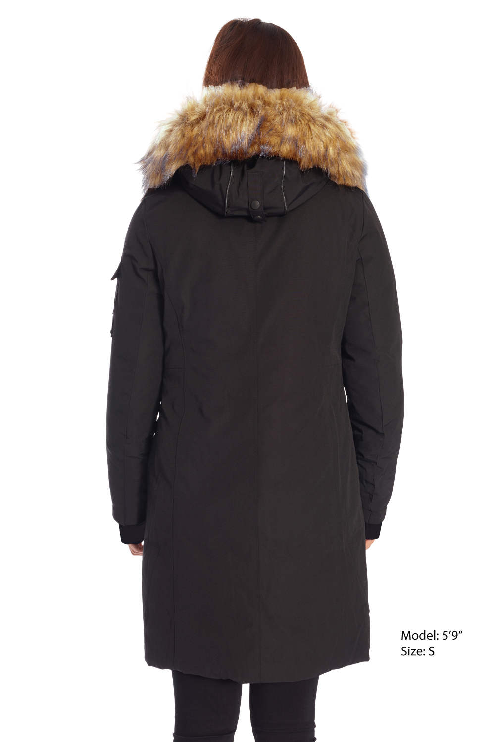 LAURENTIAN | PARKA LONGUE EN DUVET VÉGAN (RECYCLÉE) POUR FEMME, NOIR