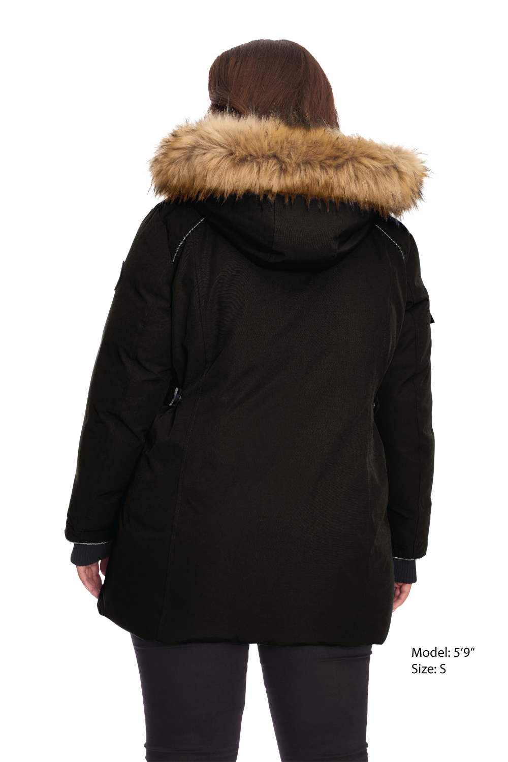 GLACIER PLUS | PARKA FEMME EN DUVET VÉGAN (RECYCLÉE), NOIR (TAILLE GRANDE)