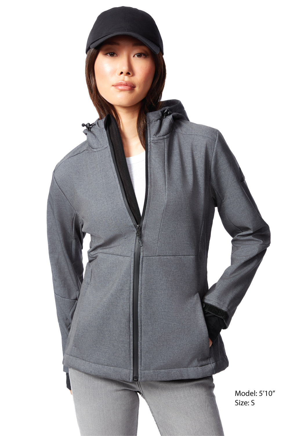 MACKENZIE | COUPE-VENT SOFTSHELL DOUBLÉ EN POLAIRE POUR FEMME, GRIS FONCÉ