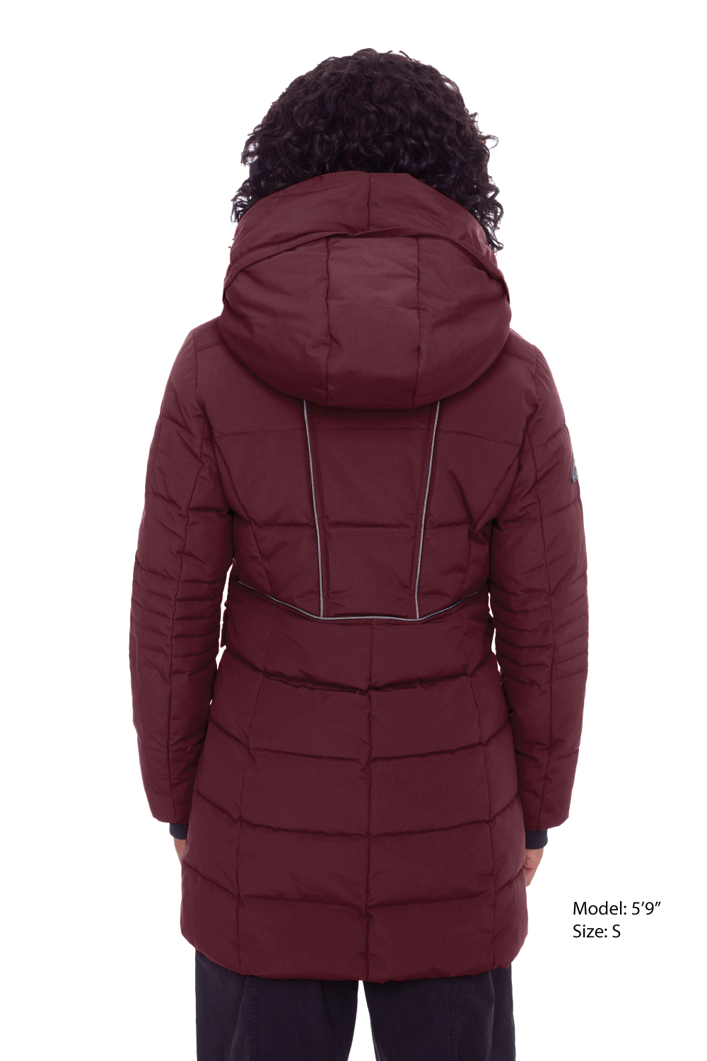 KOOTNEY | PARKA MI-LONGUE EN DUVET VÉGAN (RECYCLÉE) POUR FEMME, RAISIN