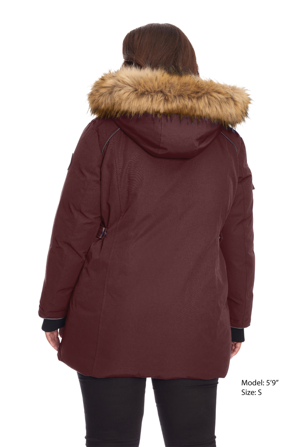GLACIER PLUS | PARKA FEMME EN DUVET VÉGAN (RECYCLÉE), RAISIN (TAILLE GRANDE)