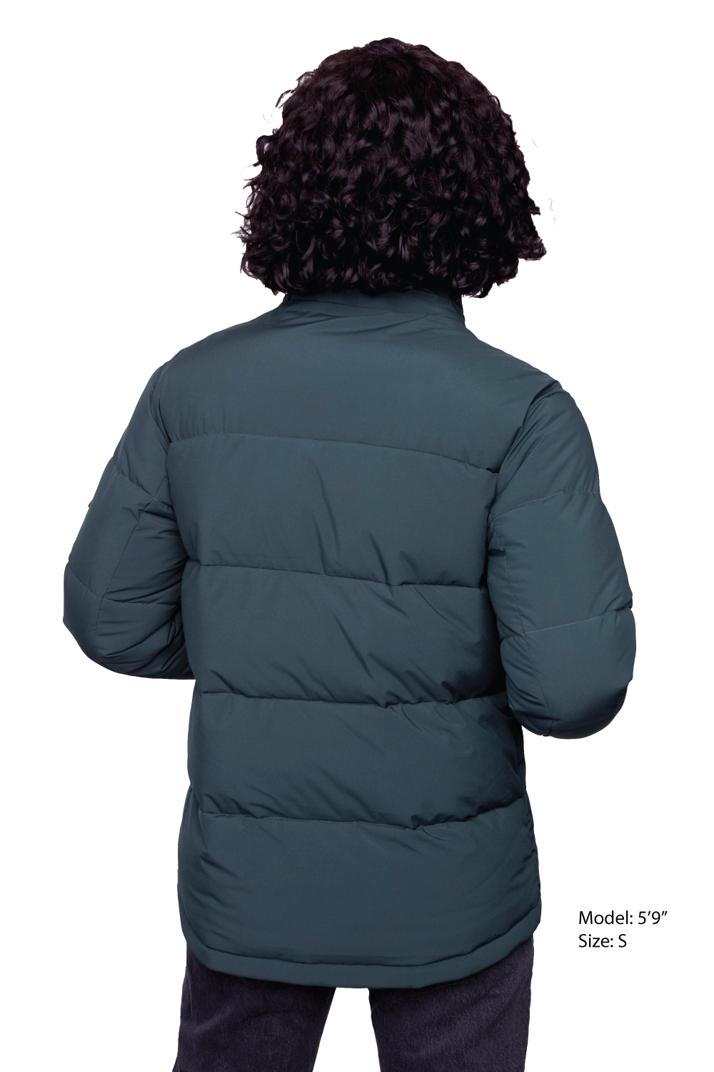 FORILLON | DOUDOIRE COURTE POUR FEMME EN DUVET VÉGÉTALIEN (RECYCLÉE), VERT FONCÉ