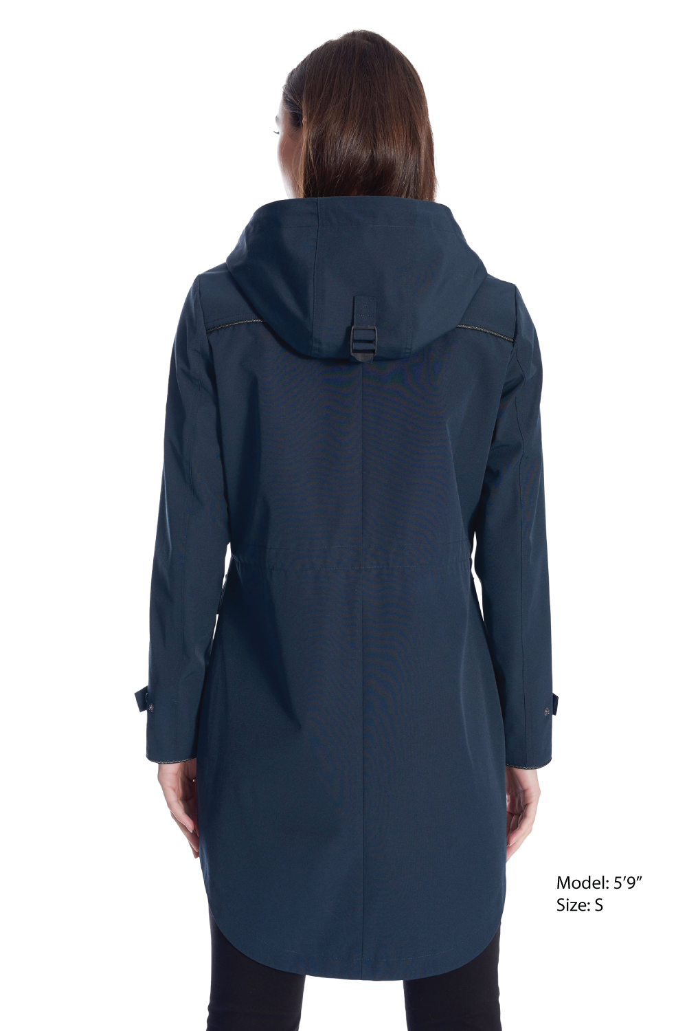 KUSAWA | IMPERMÉABLE À CORDON POUR FEMME, BLEU MARINE