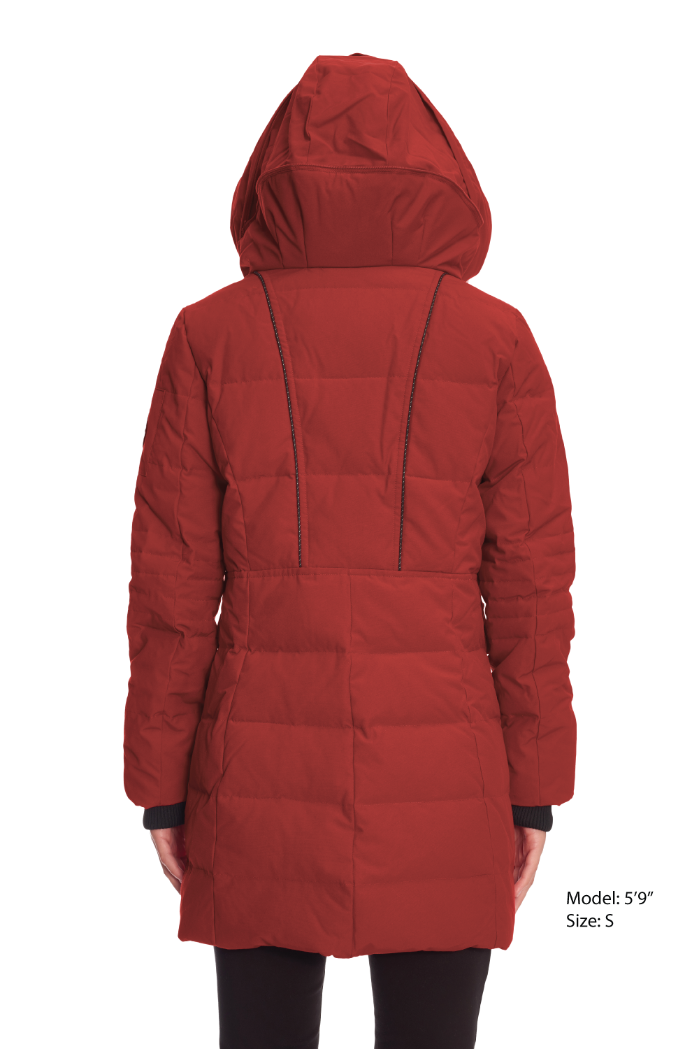 KOOTNEY | WOMEN'S VEGAN DOWN (RECYCLED) MID-LENGTH PARKA, CRIMSON