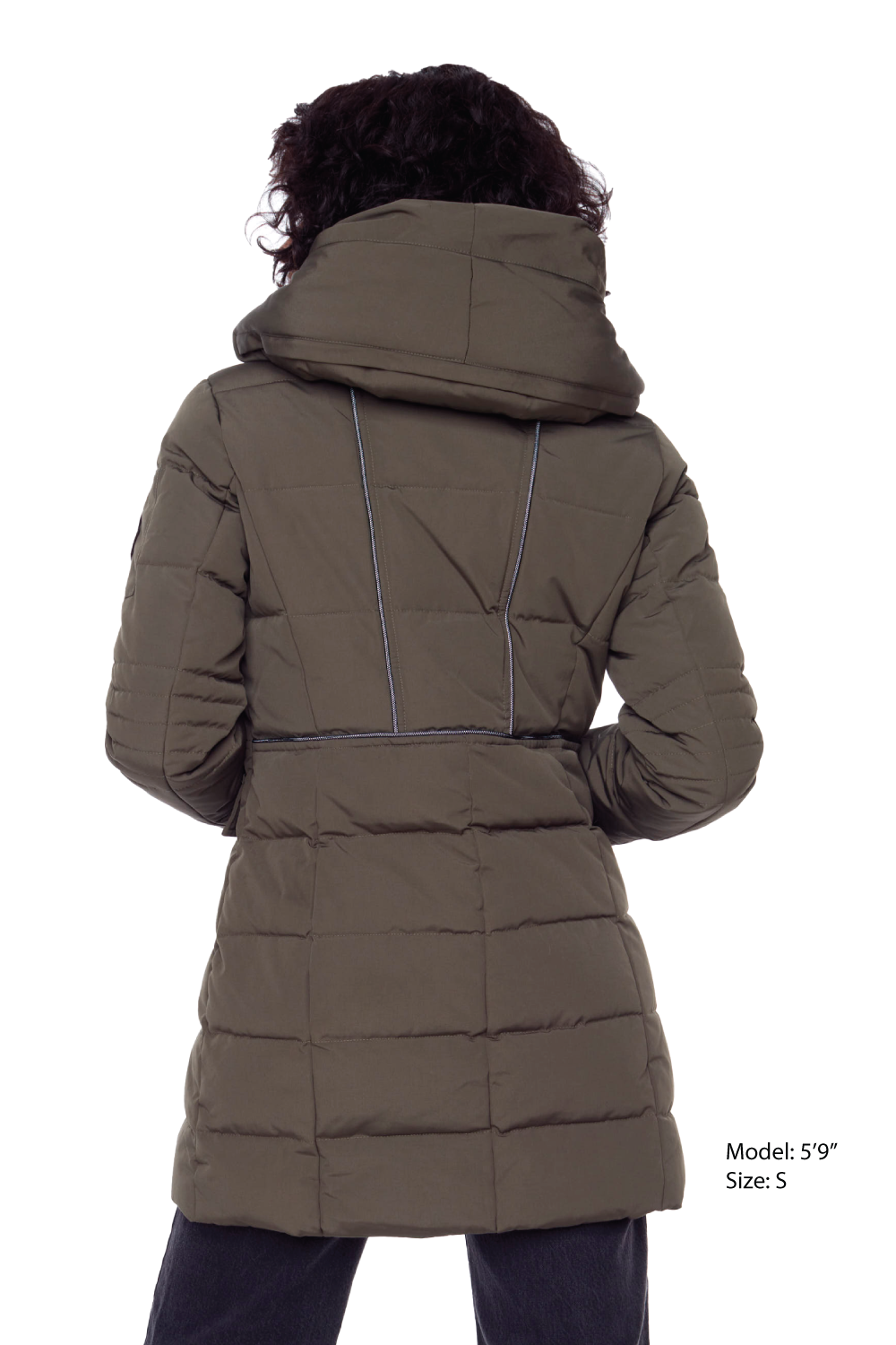 KOOTNEY | WOMEN'S VEGAN DOWN (RECYCLED) MID-LENGTH PARKA, OLIVE