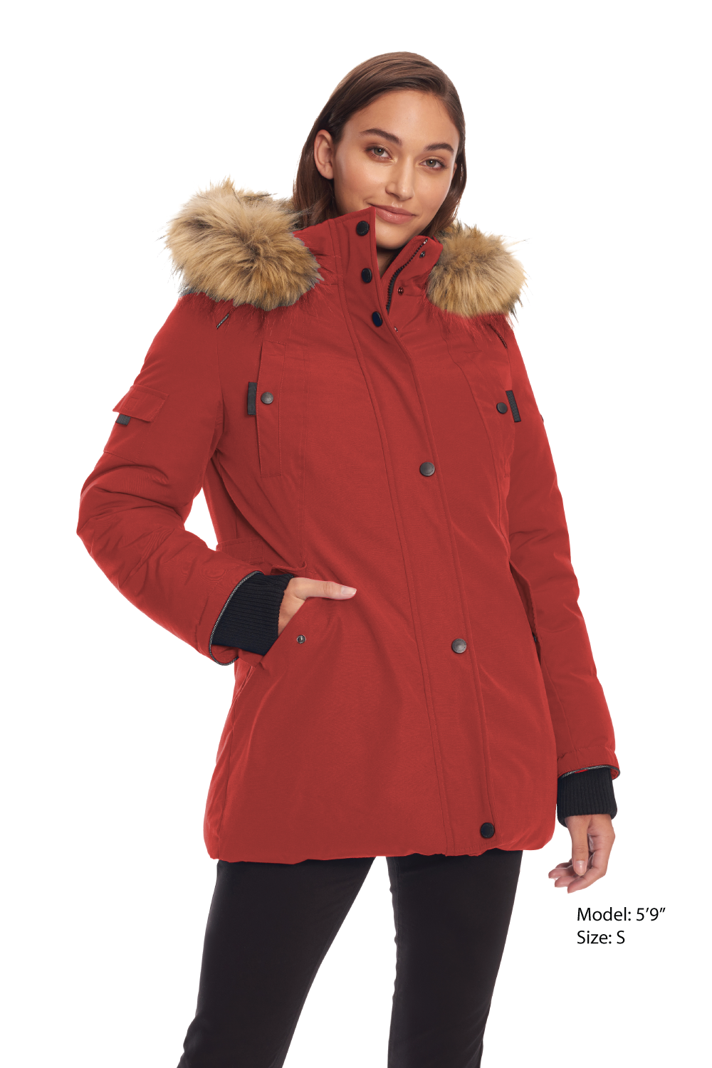 GLACIER | WOMEN'S VEGAN DOWN (RECYCLED) PARKA, CRIMSON