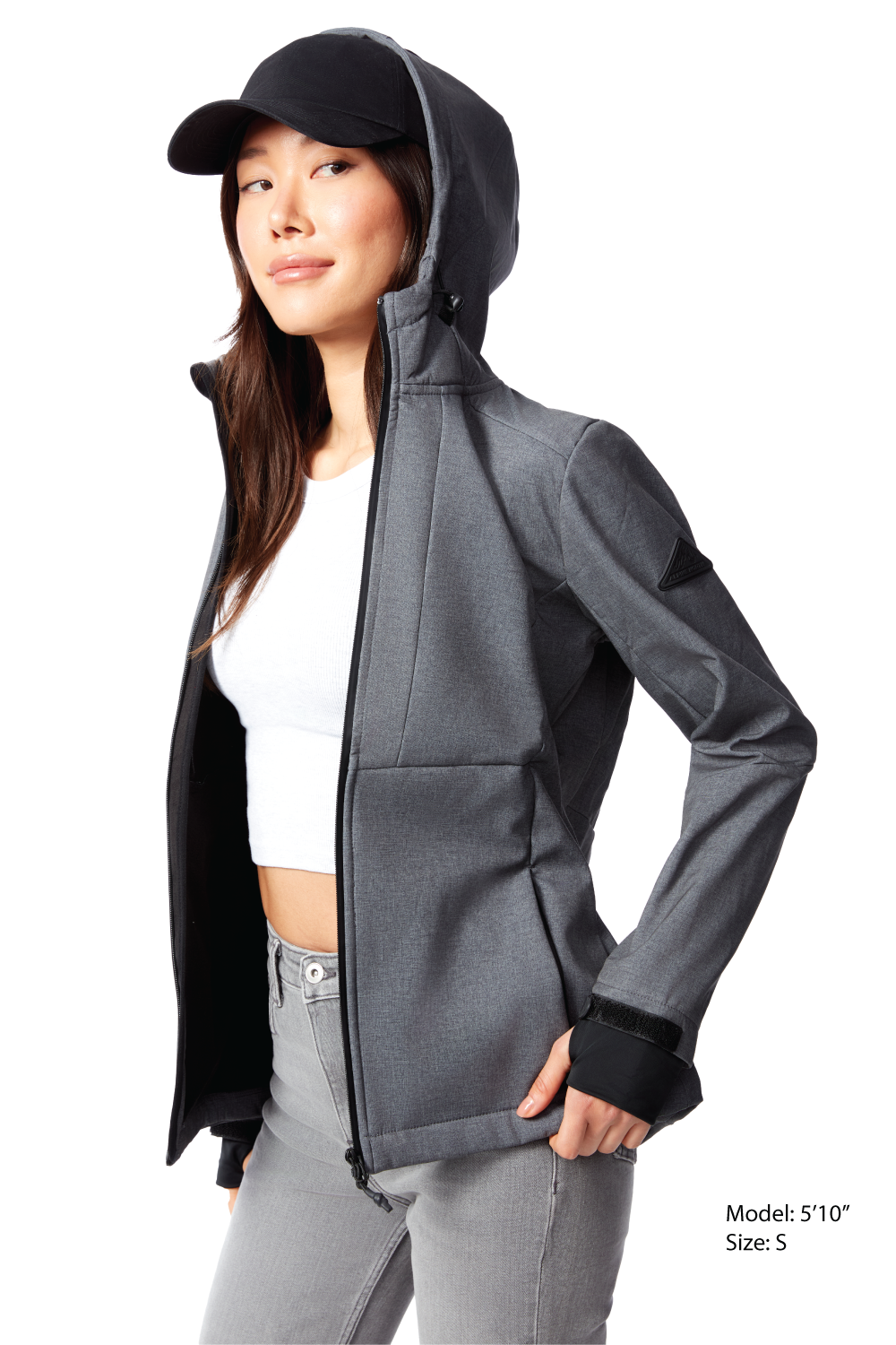 MACKENZIE | COUPE-VENT SOFTSHELL DOUBLÉ EN POLAIRE POUR FEMME, GRIS FONCÉ
