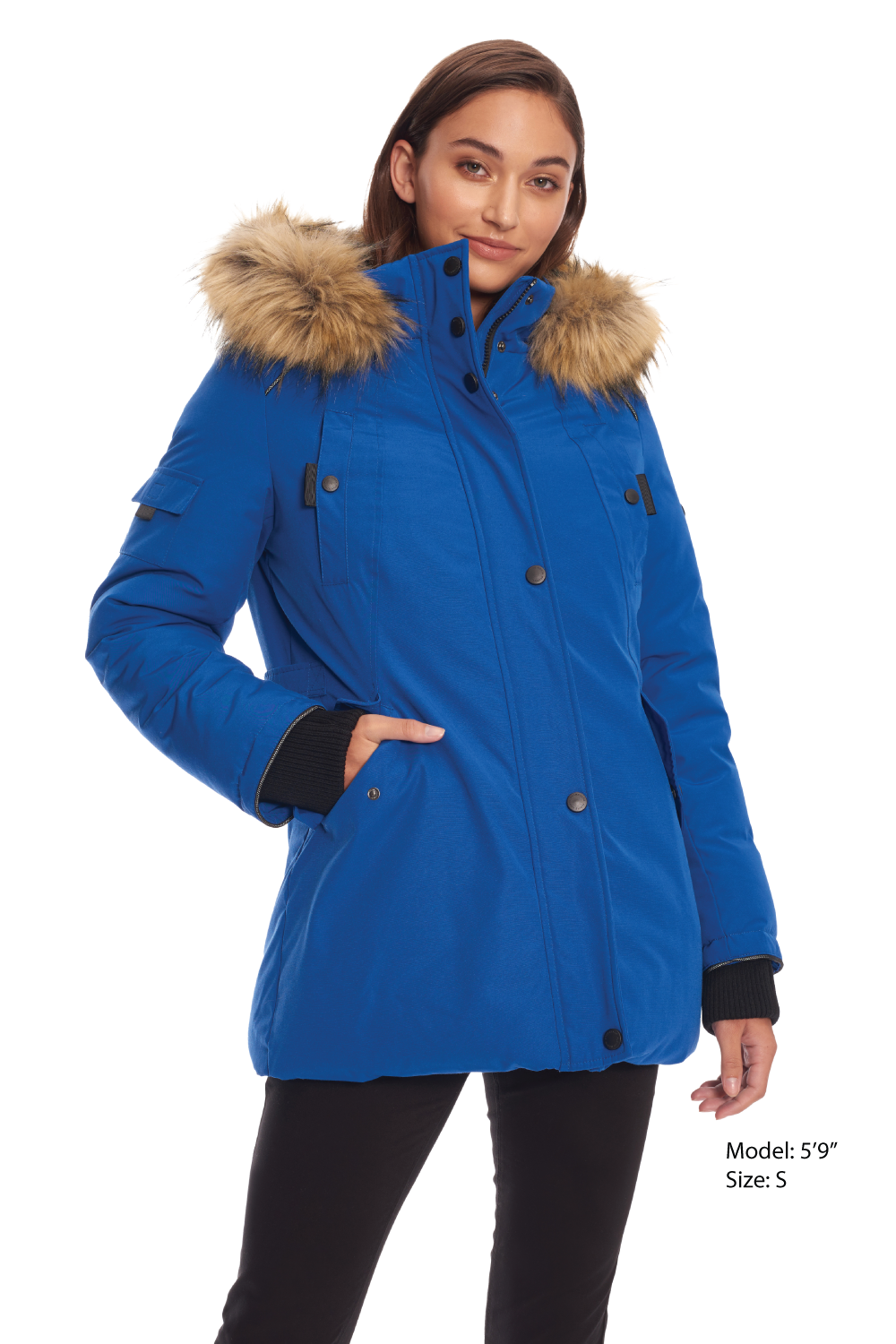 GLACIER | PARKA EN DUVET VÉGAN (RECYCLÉE) POUR FEMME, COBALT