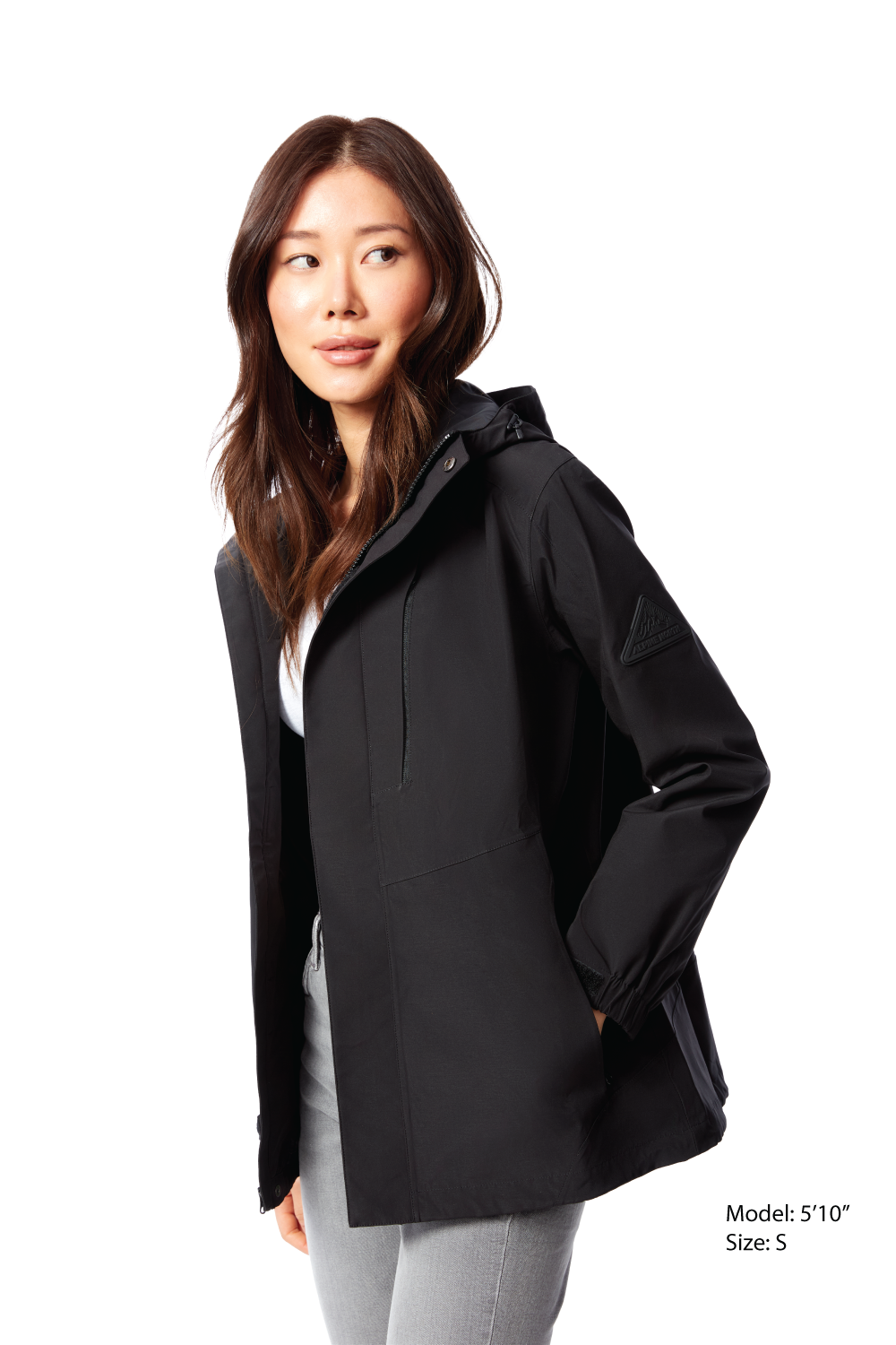 TAHSIS | VESTE DE PLUIE IMPERMÉABLE POUR FEMME, NOIRE