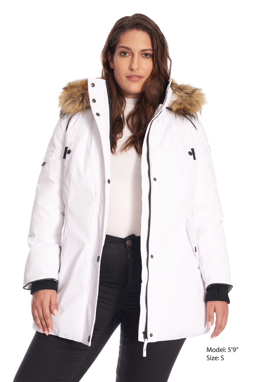 GLACIER PLUS | PARKA FEMME EN DUVET VÉGAN (RECYCLÉE), BLANC (TAILLE GRANDE)
