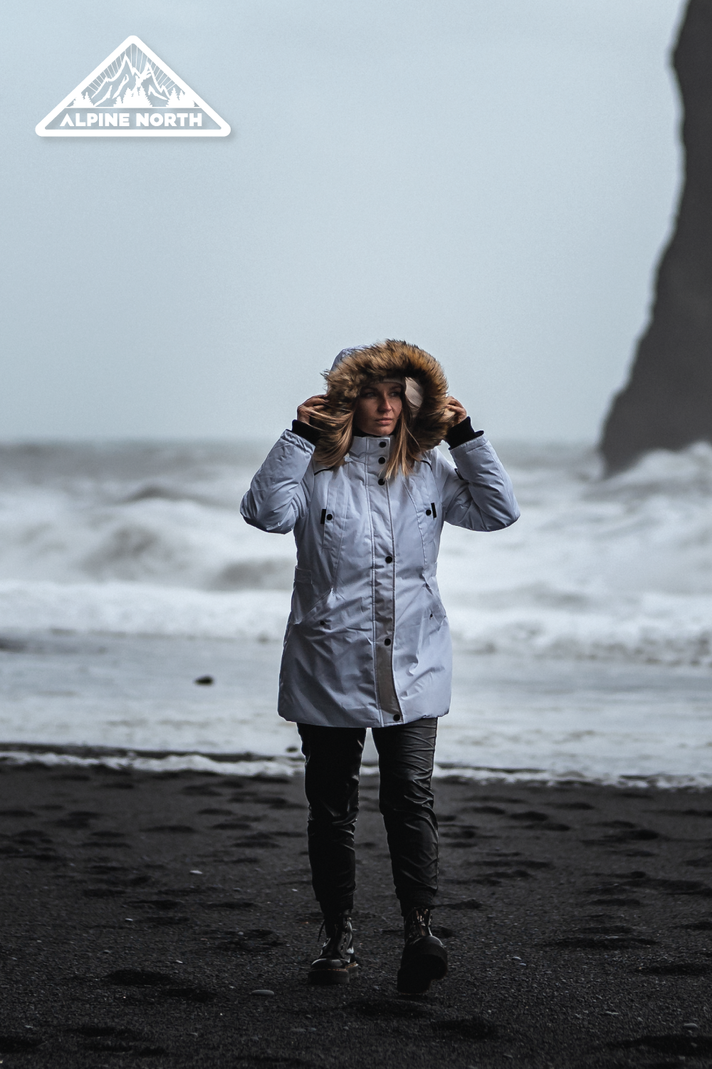 GLACIER | PARKA EN DUVET VÉGAN (RECYCLÉE) POUR FEMME, COBALT