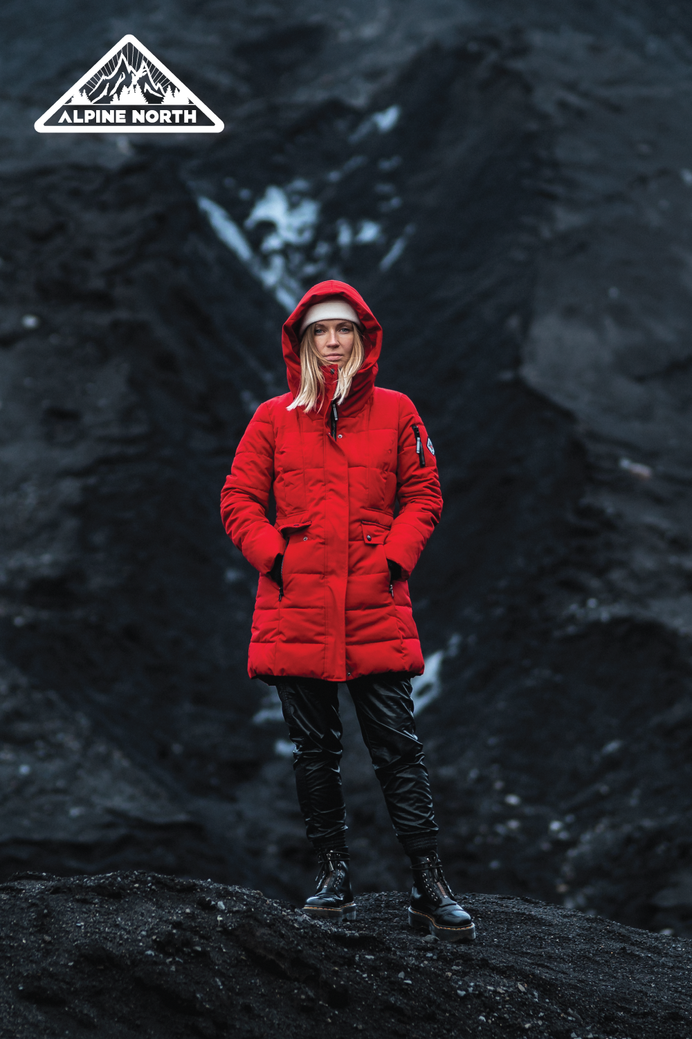 KOOTNEY | PARKA MI-LONGUE EN DUVET VÉGAN (RECYCLÉE) POUR FEMME, ÉRABLE