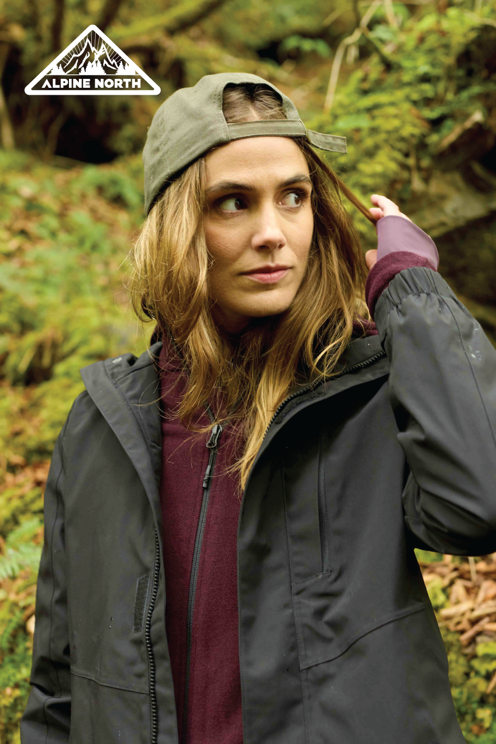 TAHSIS | VESTE DE PLUIE IMPERMÉABLE POUR FEMME, NOIRE