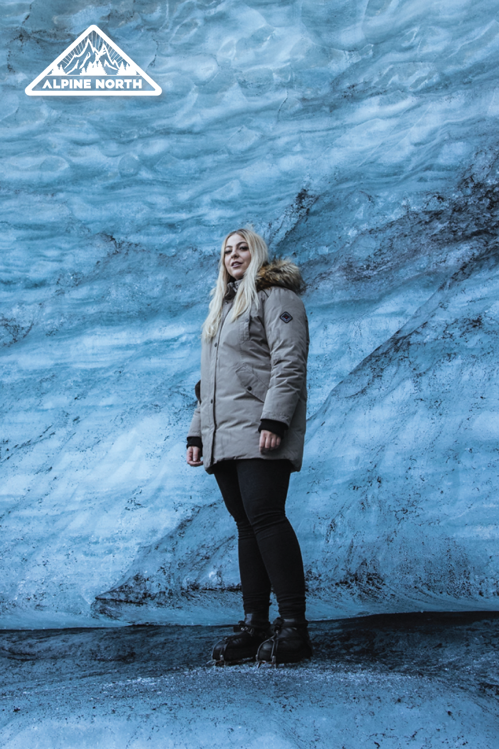 LAURENTIAN PLUS | PARKA LONGUE EN DUVET VÉGAN (RECYCLÉE) POUR FEMME, TAUPE (TAILLES GRANDES)