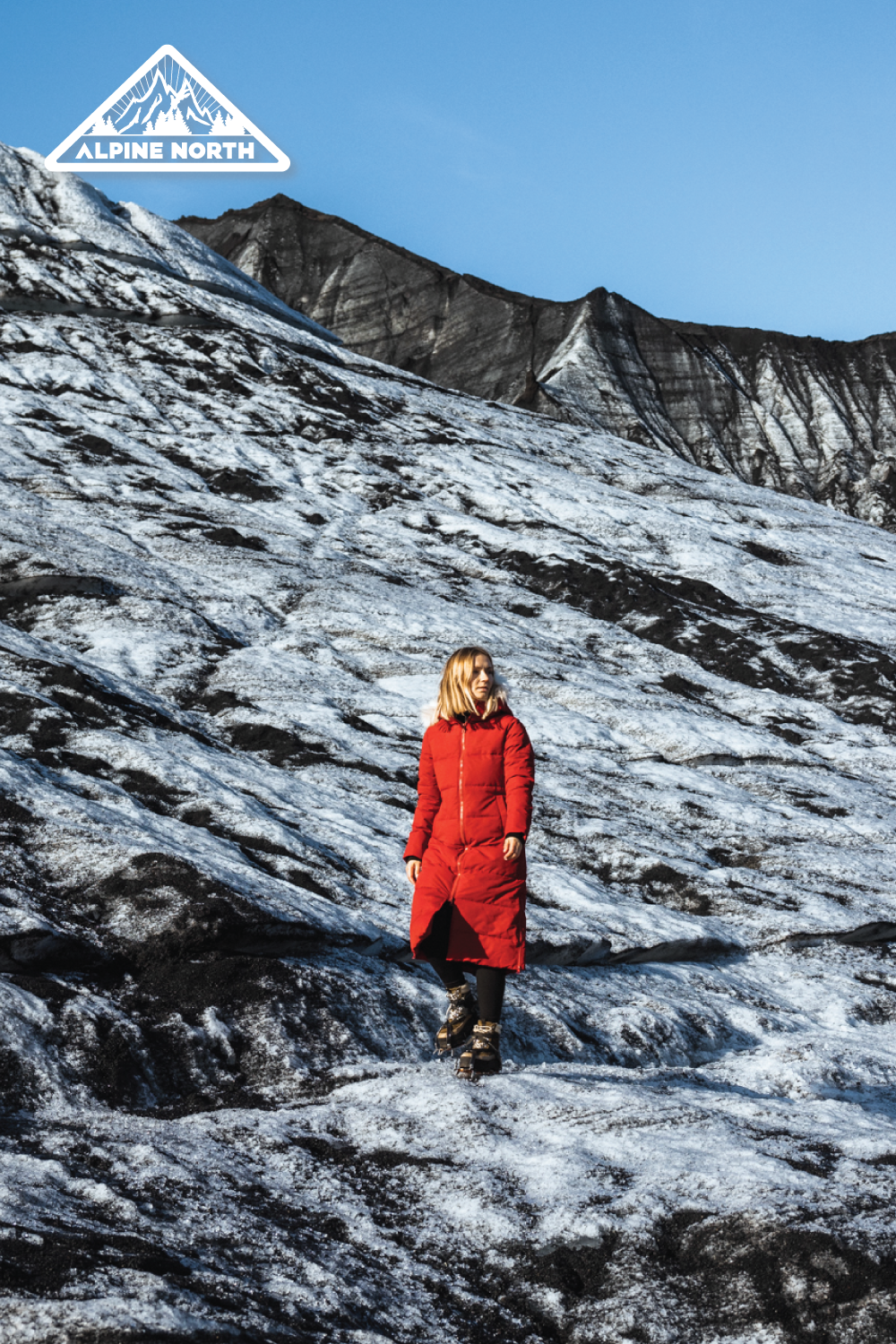 AULAVIK | WOMEN'S VEGAN DOWN (RECYCLED) MID-LENGTH HOODED PARKA COAT, MAPLE