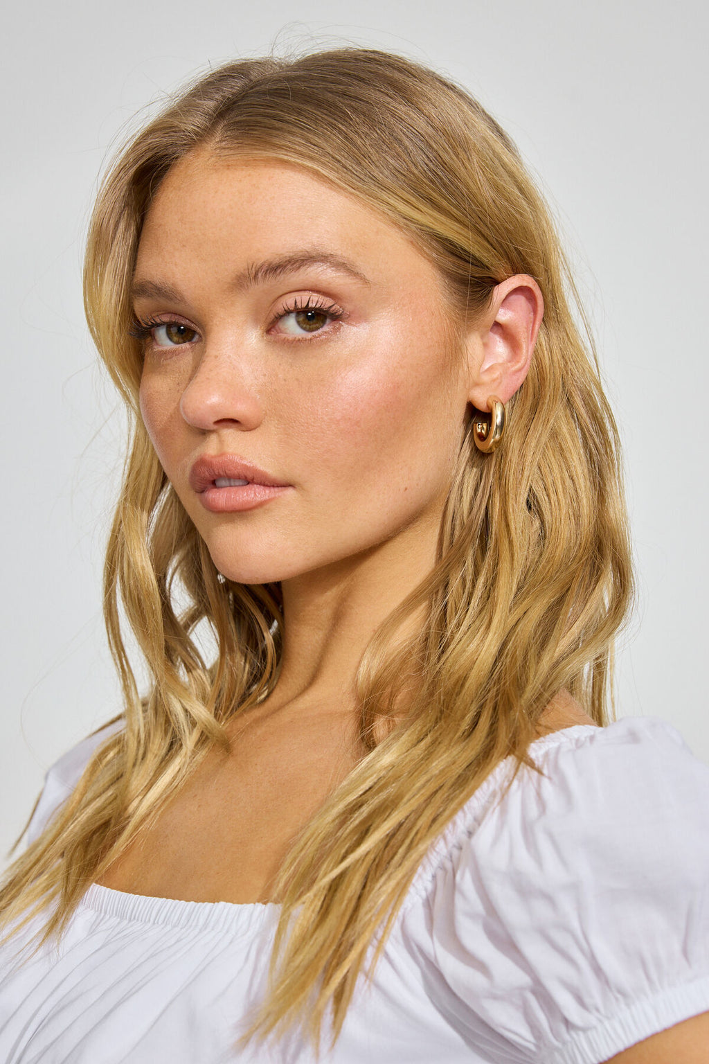 Boucles d'oreilles créoles lisses et épaisses