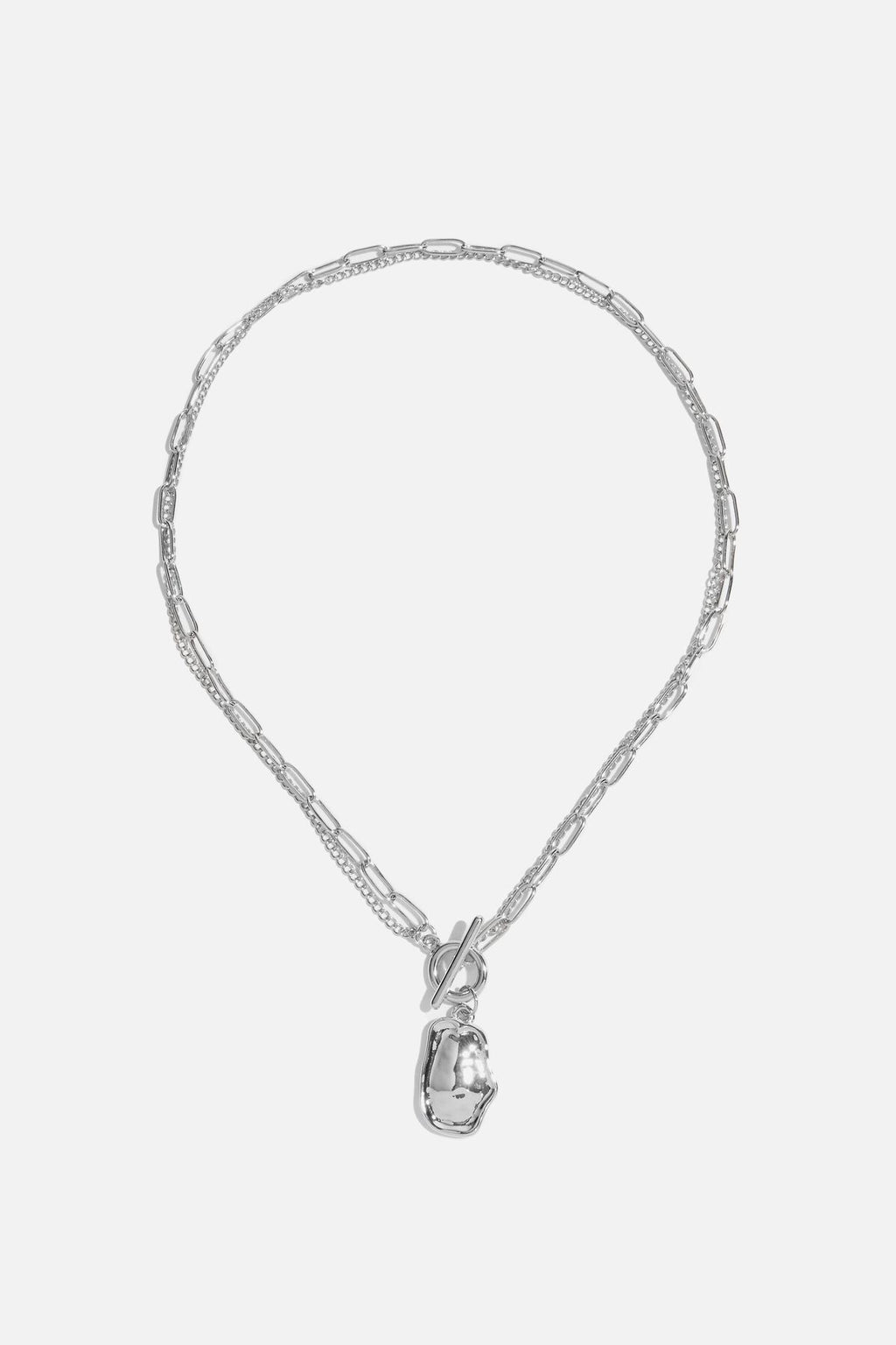 Collier à maillons en chaîne à bascule et galets