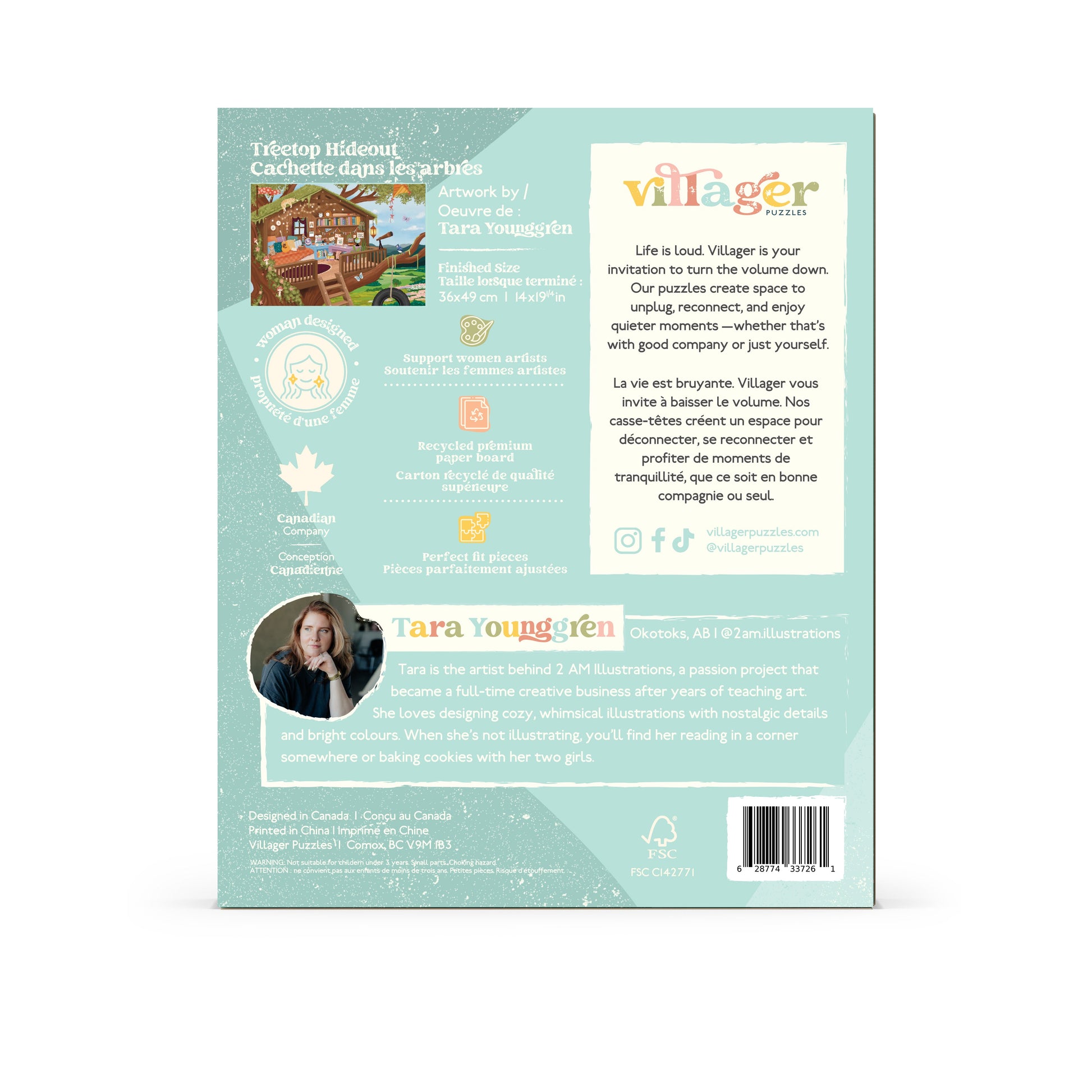 Treetop Hideout | 250 Piece Puzzle | Kids & Adults | Designed in Canada by Tara Younggren