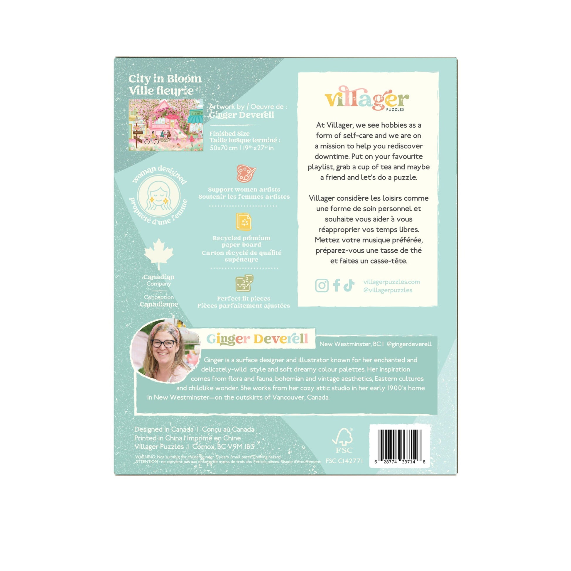 City in Bloom | 1000-Piece Puzzle for Adults | Designed in Canada by Ginger Deverell