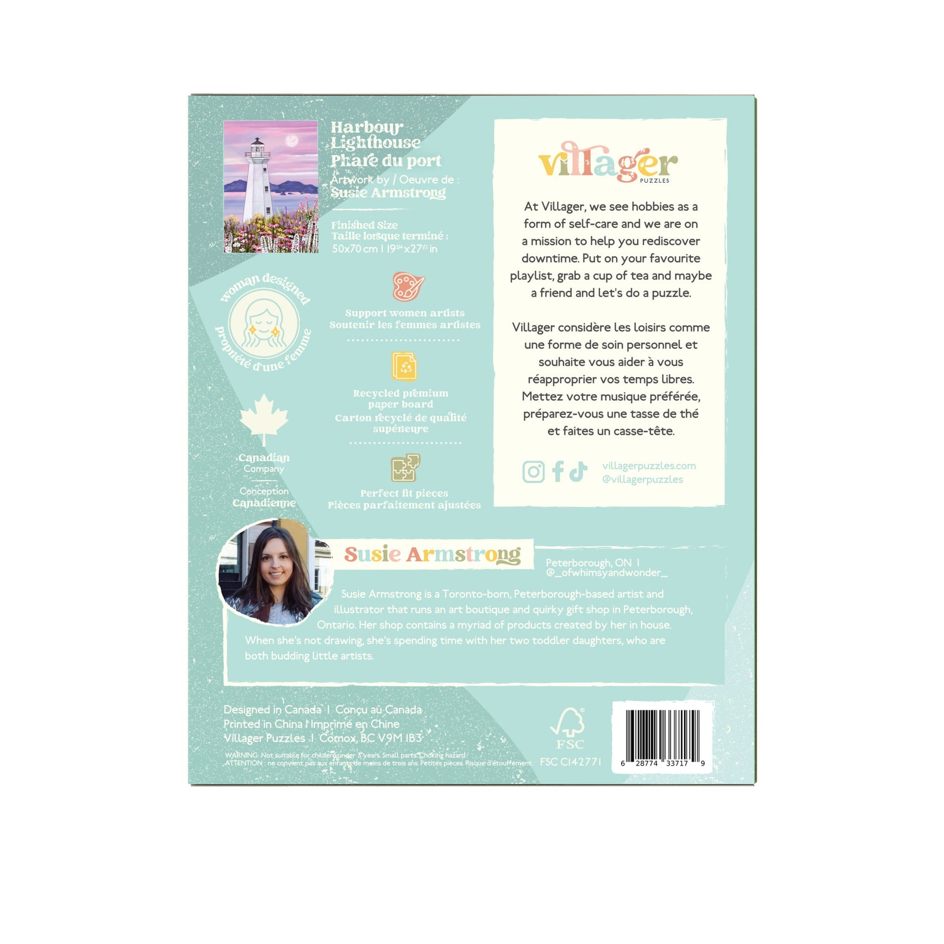 Harbour Lighthouse| 1000-Piece Puzzle for Adults | Designed in Canada by Susie Armstrong