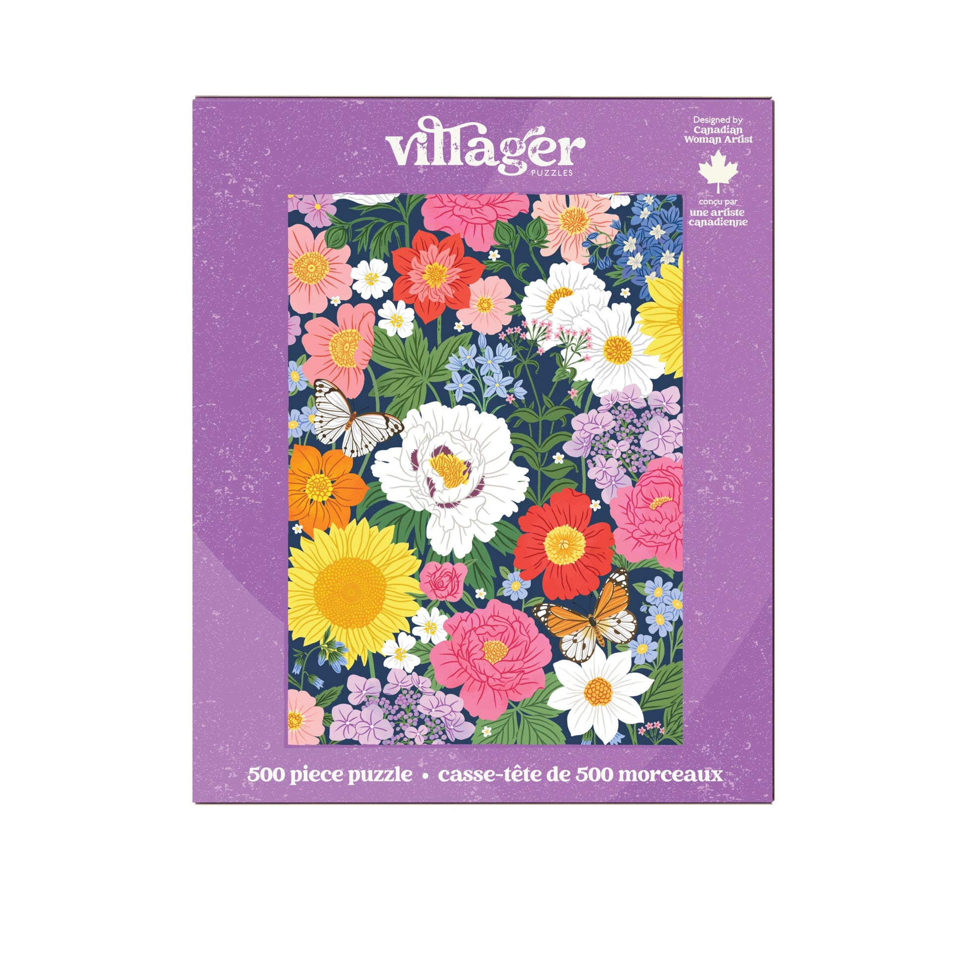 Midnight Blooms | 500-Piece Puzzle for Adults | Designed in Canada by Jori Pop