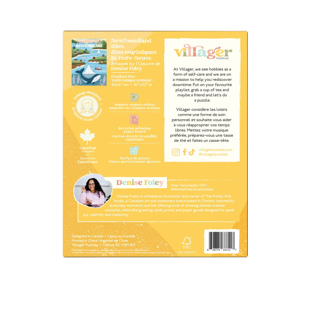 Newfoundland Sites | 500-Piece Puzzle for Adults | Designed in Canada by Denise Foley