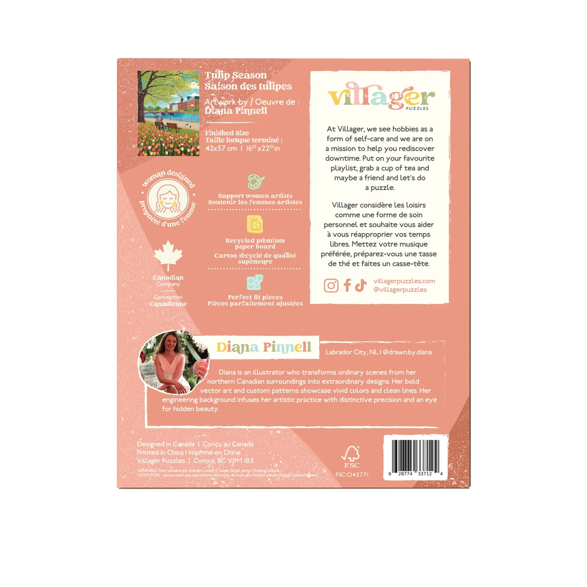 Tulip Season | 500-Piece Puzzle for Adults | Designed in Canada by Diana Pinnell