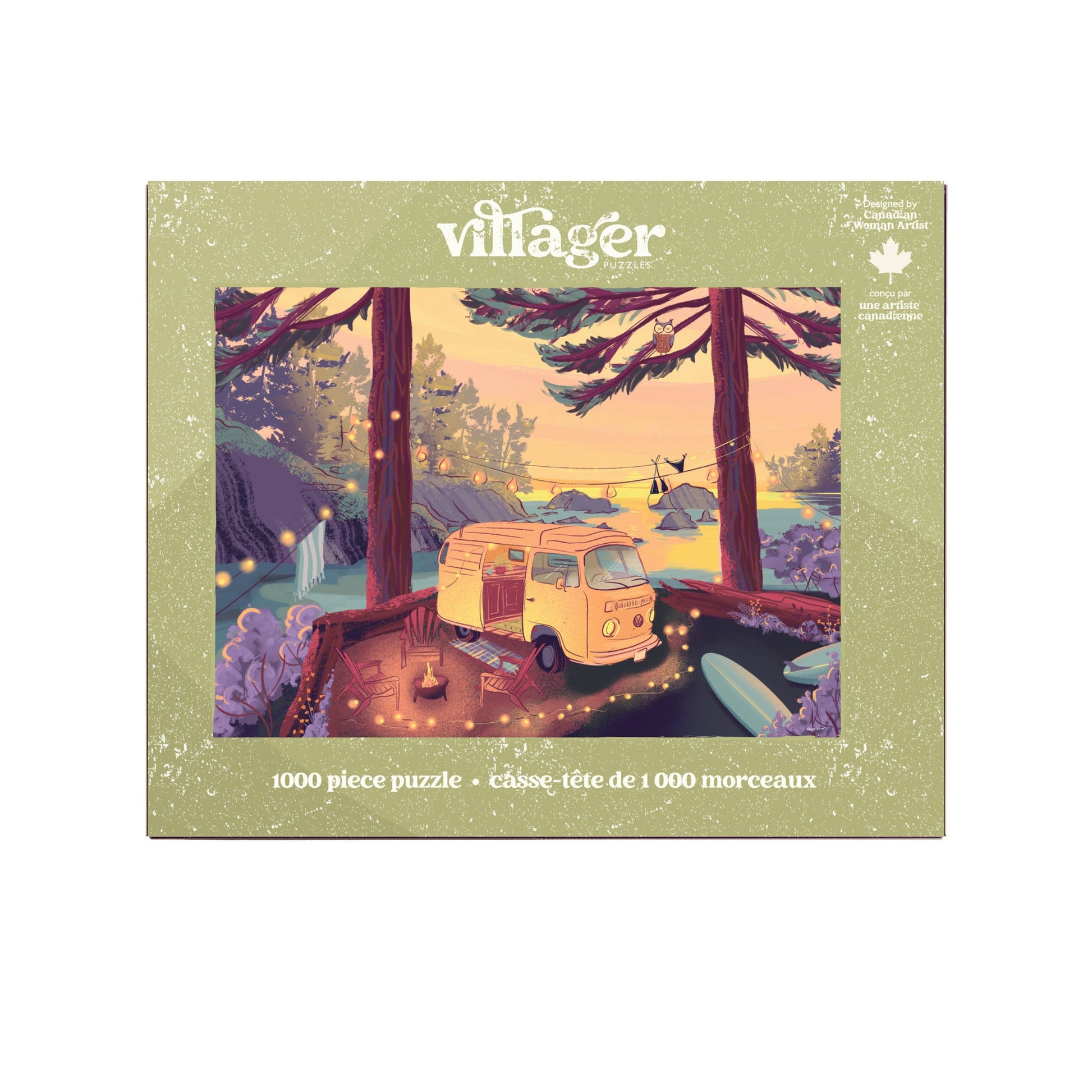 Twilight Campsite | 1000-Piece Puzzle for Adults | Designed in Canada by Capri Sadler