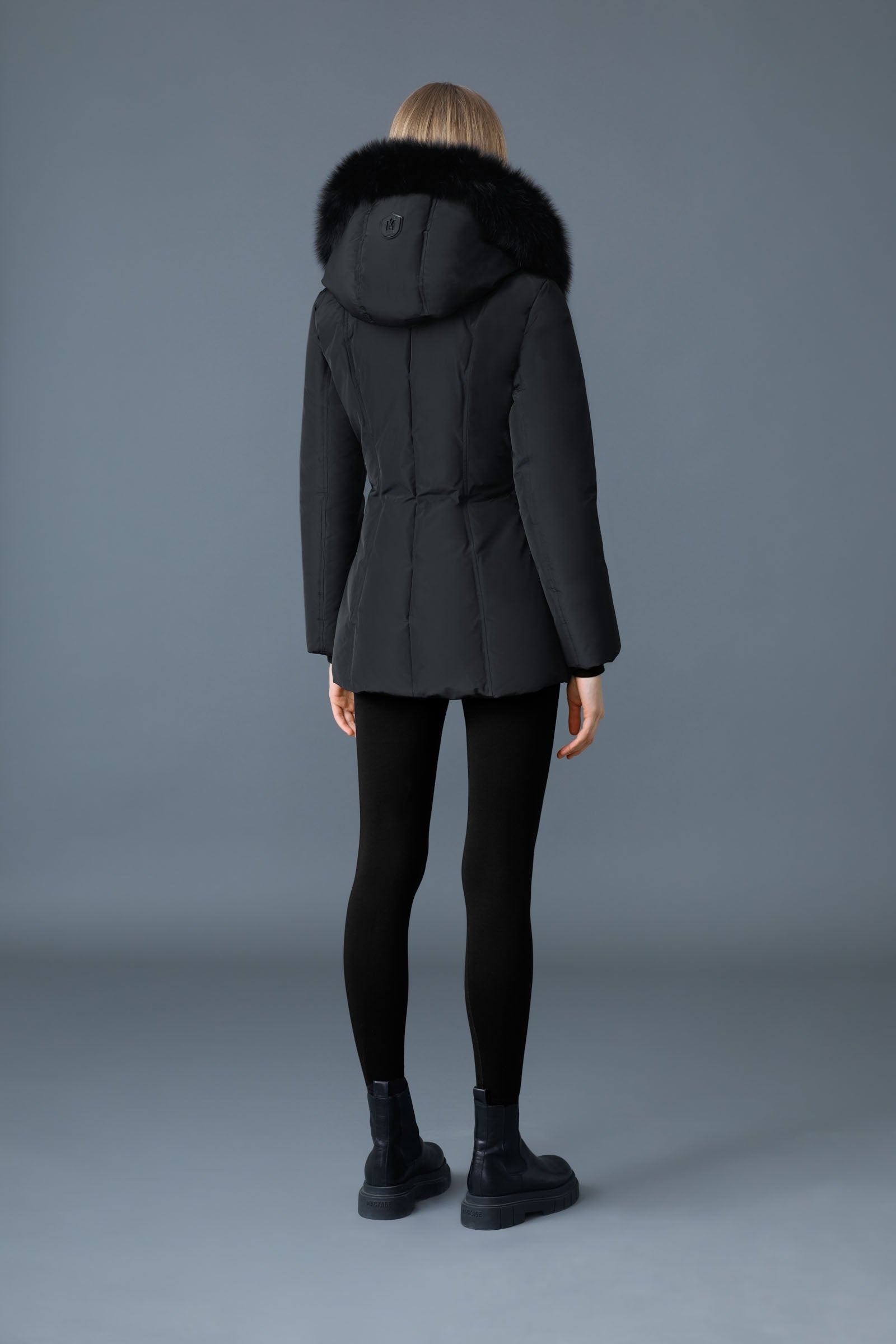 Manteau en duvet ADALI avec fourrure de renard bleu Signature Mackage Collar