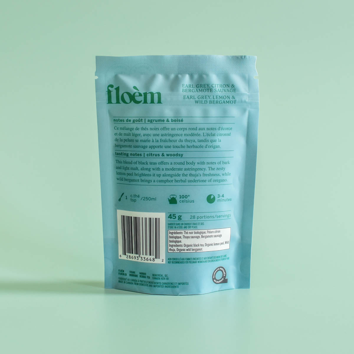 Loose Leaf Tea - Earl Grey Black Tea, Lemon & Wild Bergamot