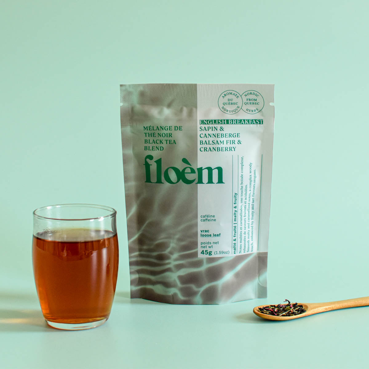 Loose Leaf Black Tea English Breakfast, Pine & Cranberry
