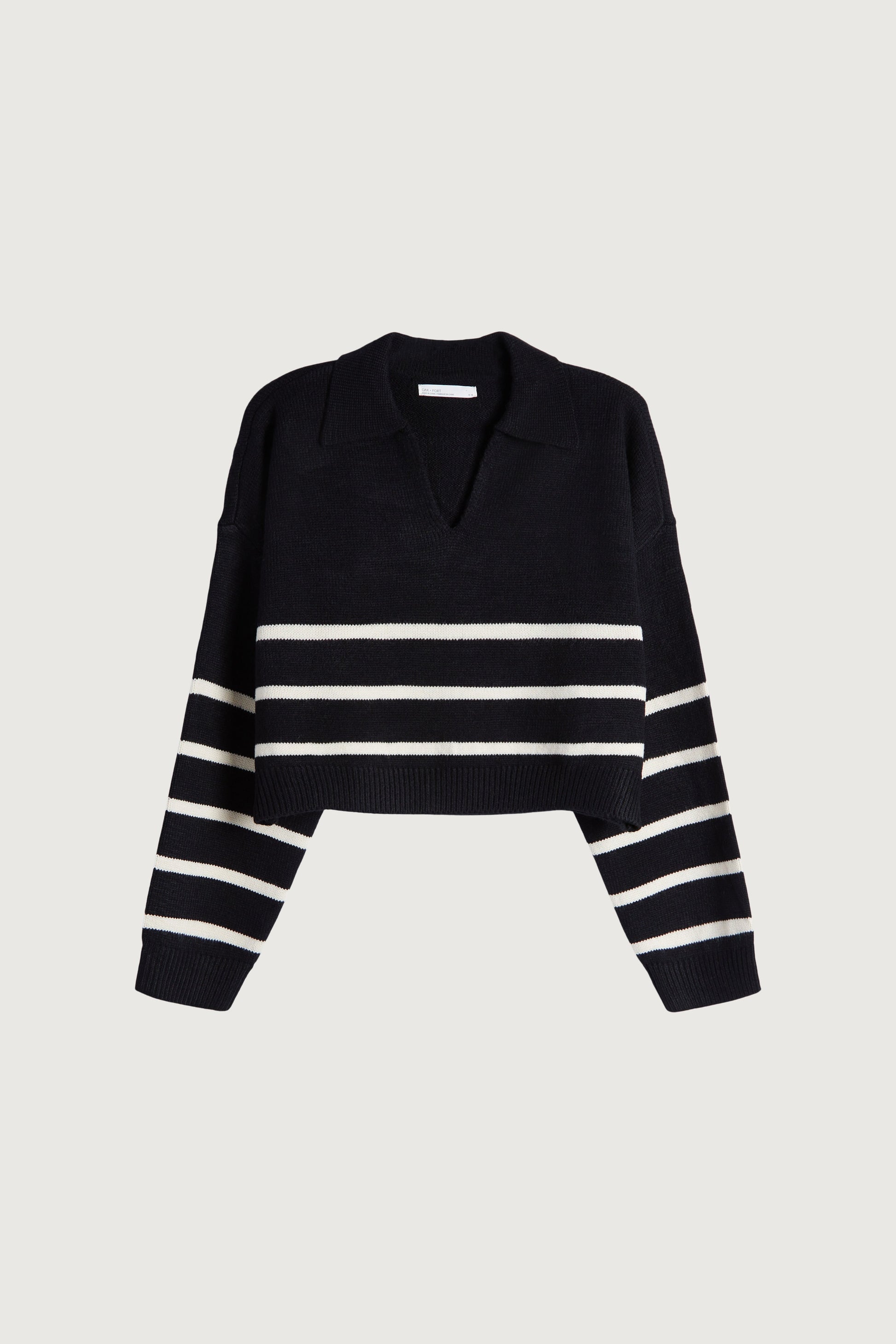 PULL À RAYURES À COL