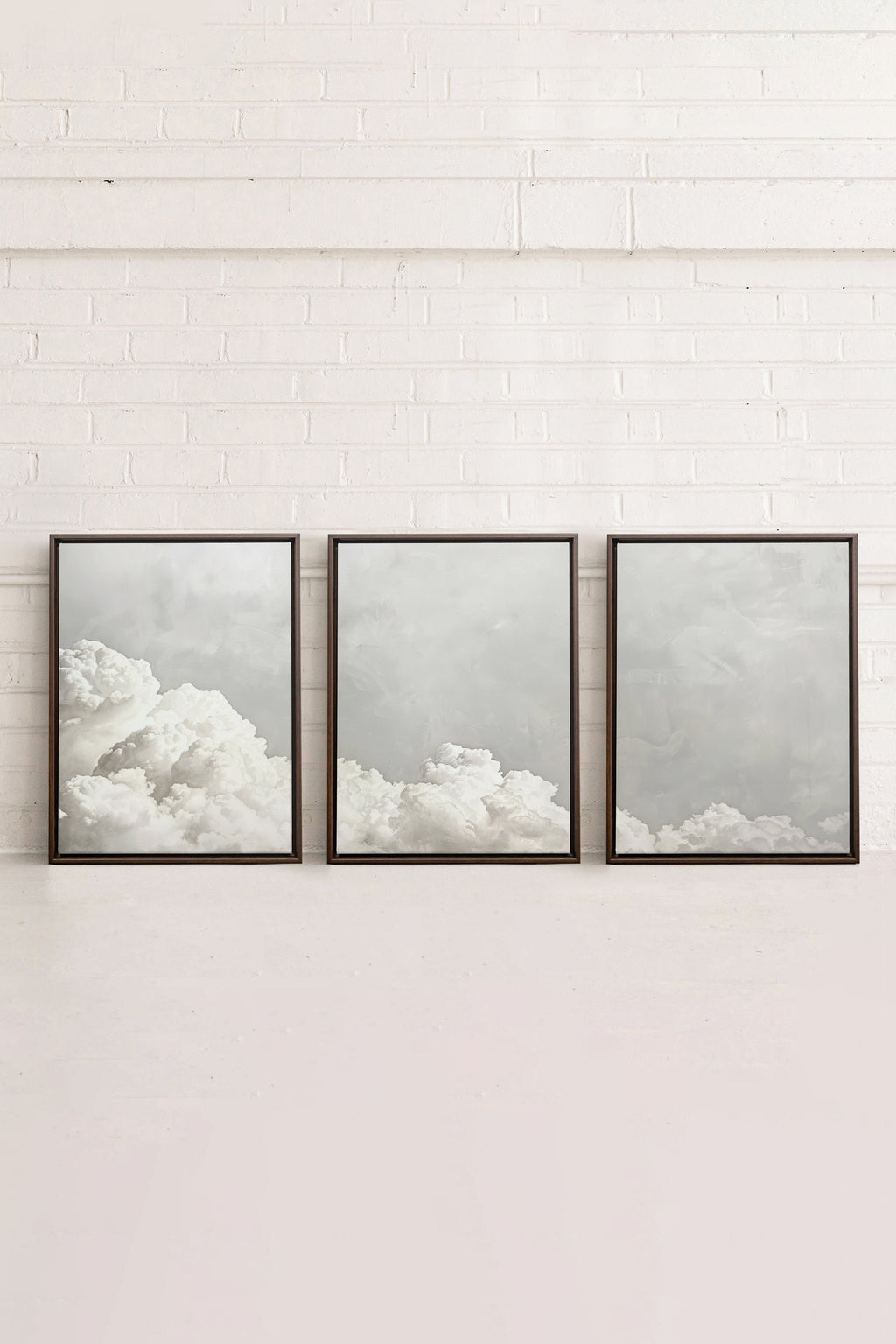 ANTIQUE CLOUDSCAPE TRIO (3 Stretched Canvas Works)