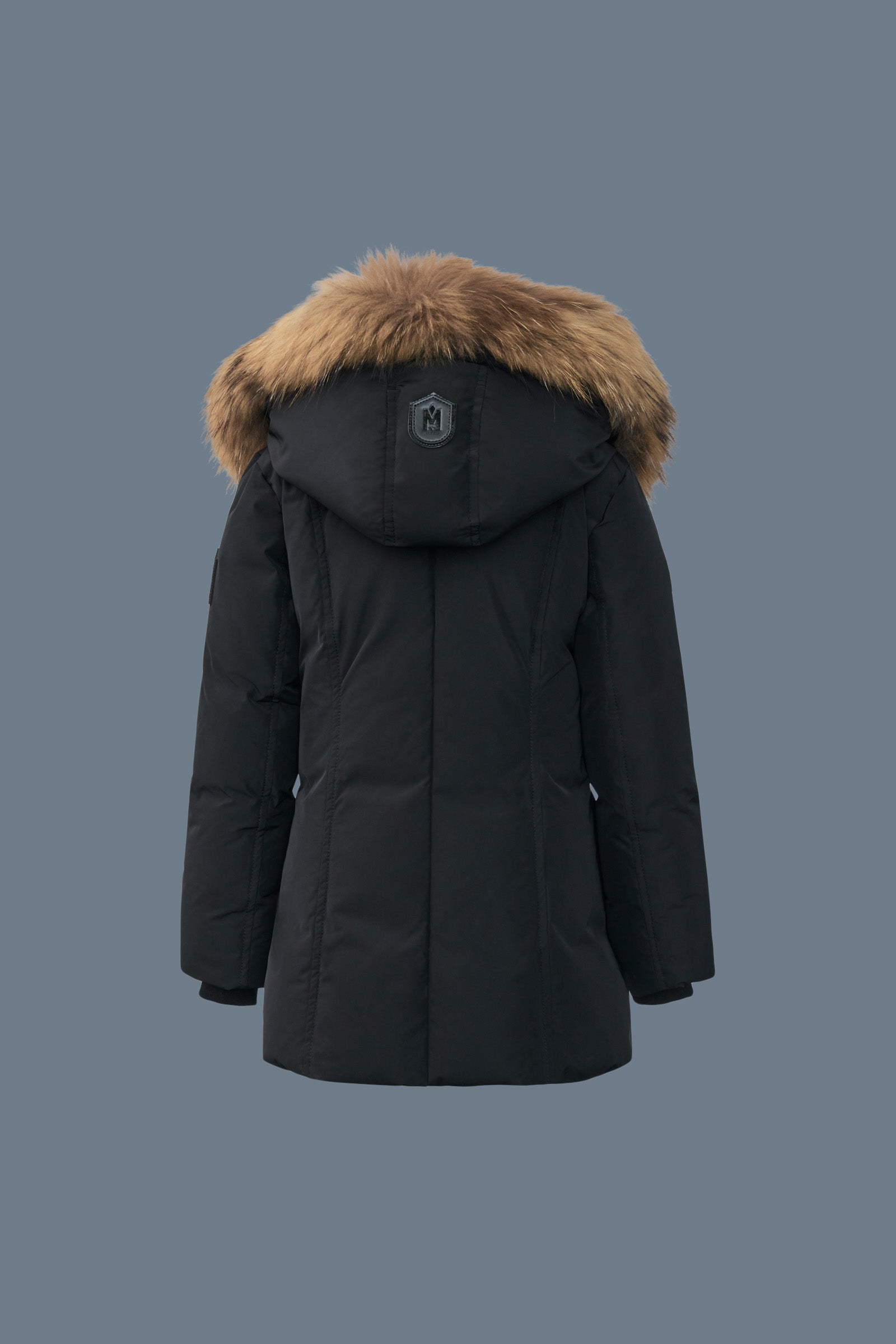 LEELEE Manteau en duvet avec fourrure naturelle amovible Signature Mackage Collar pour enfants (8-14 ans)