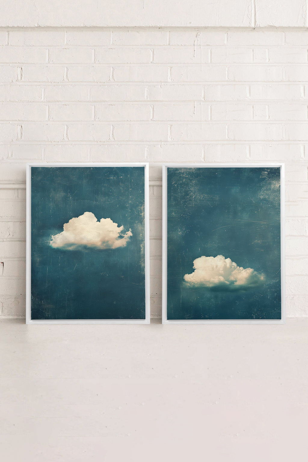 TWILIGHT BLUE SET (2 Stretched Canvas Works)