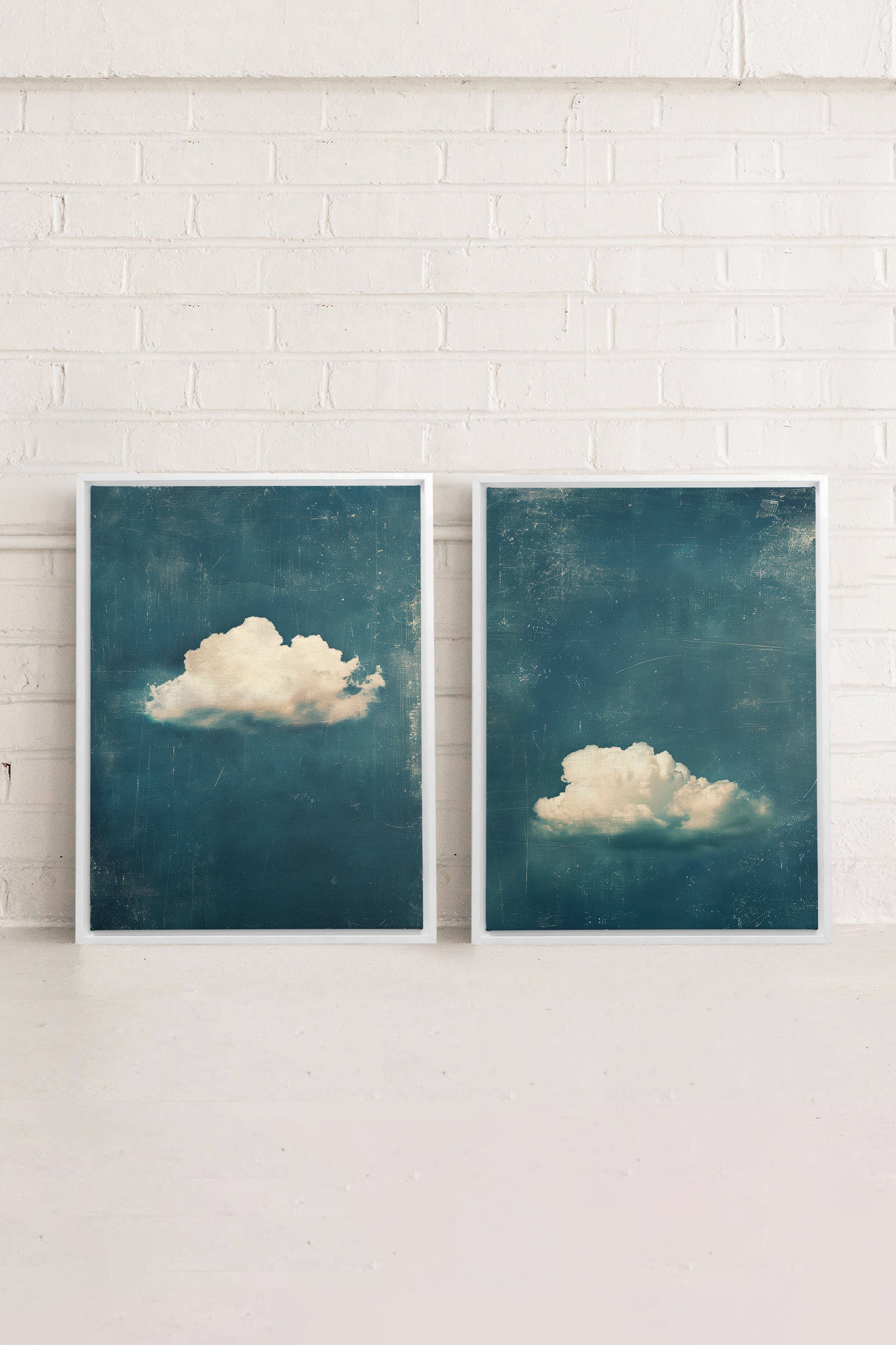 TWILIGHT BLUE SET (2 Stretched Canvas Works)